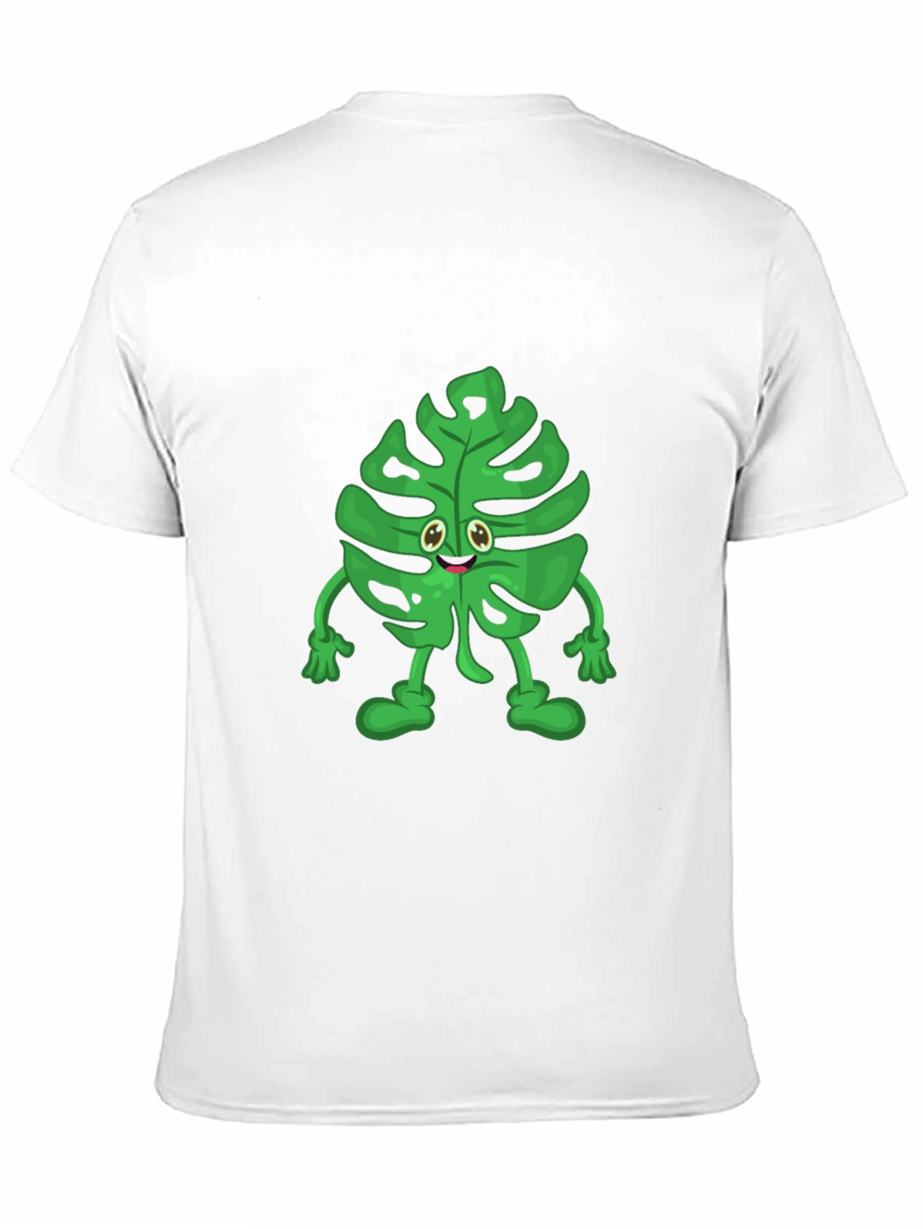Black Funny Monstera Plant T-Shirt - Cute Cartoon Graphic Tee view 11
