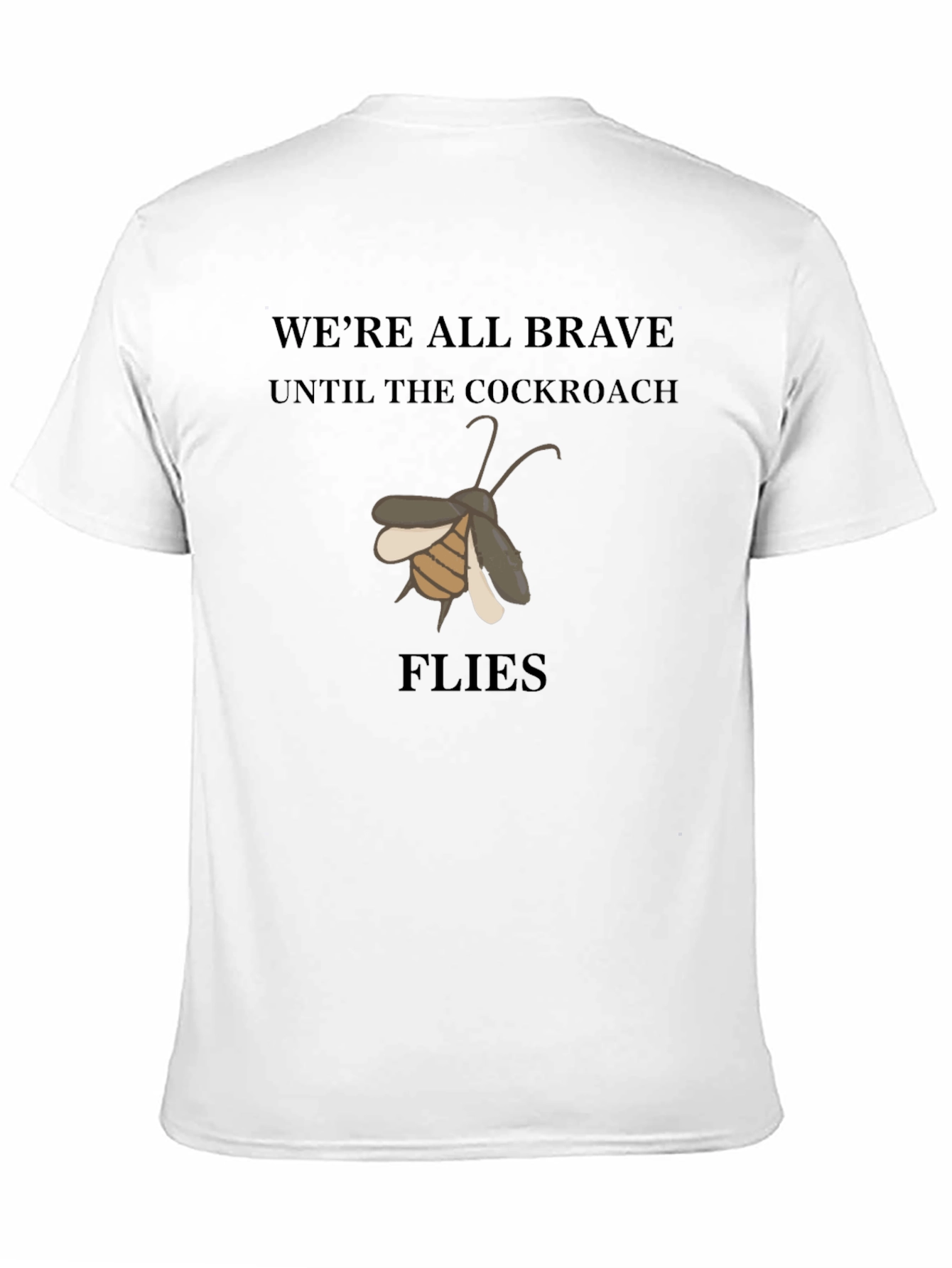 Black Funny Cockroach Flies Graphic Black T-Shirt view 11