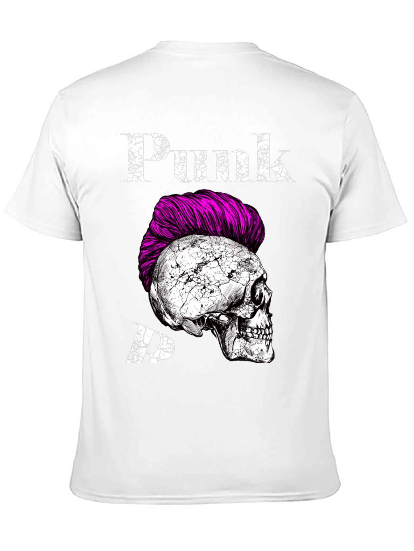 Black Punk Skull Graphic Tee - Edgy Fashion Statement view 11