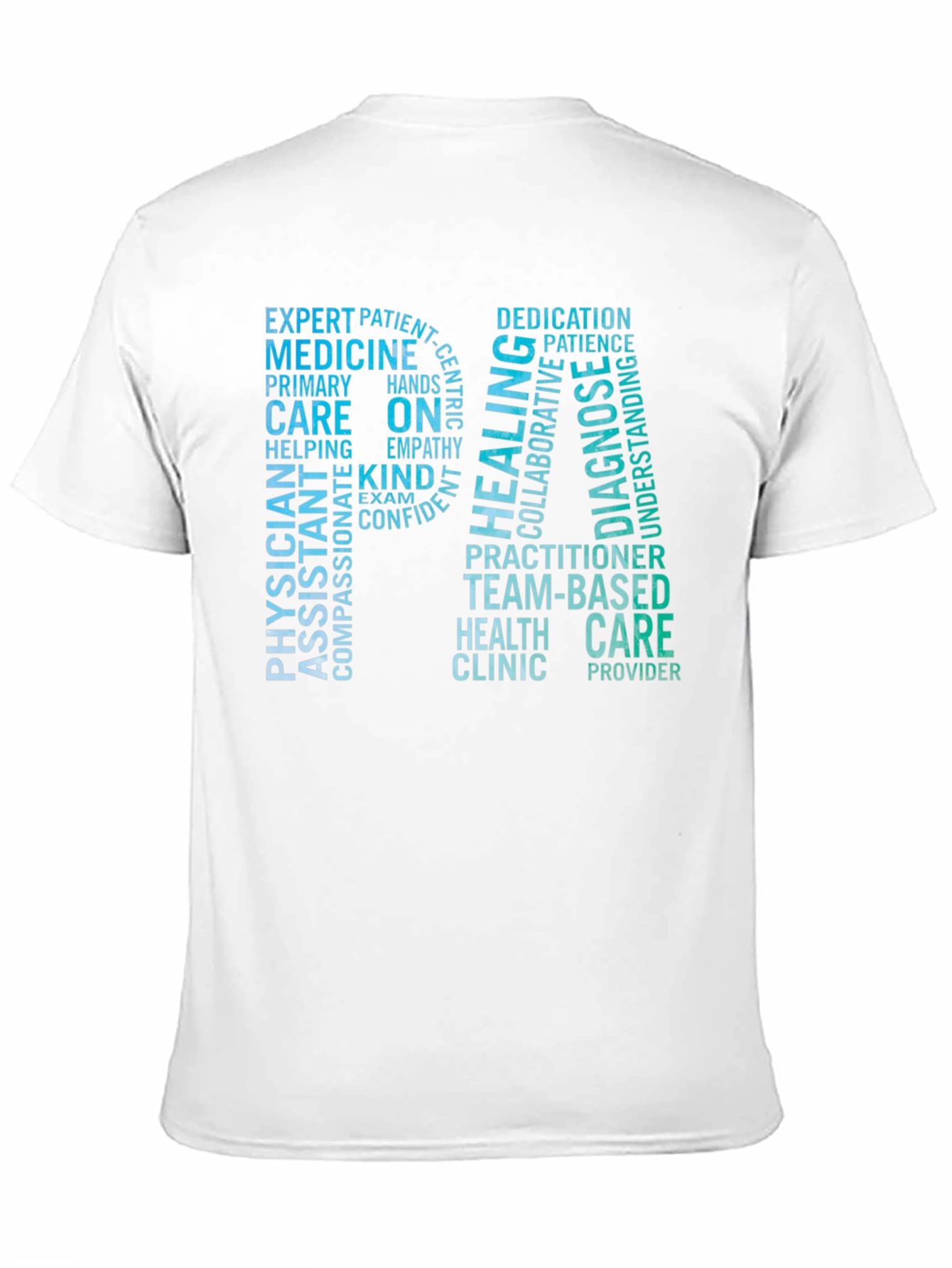 Black RN Word Cloud T-Shirt - Medical Professional Tee view 11
