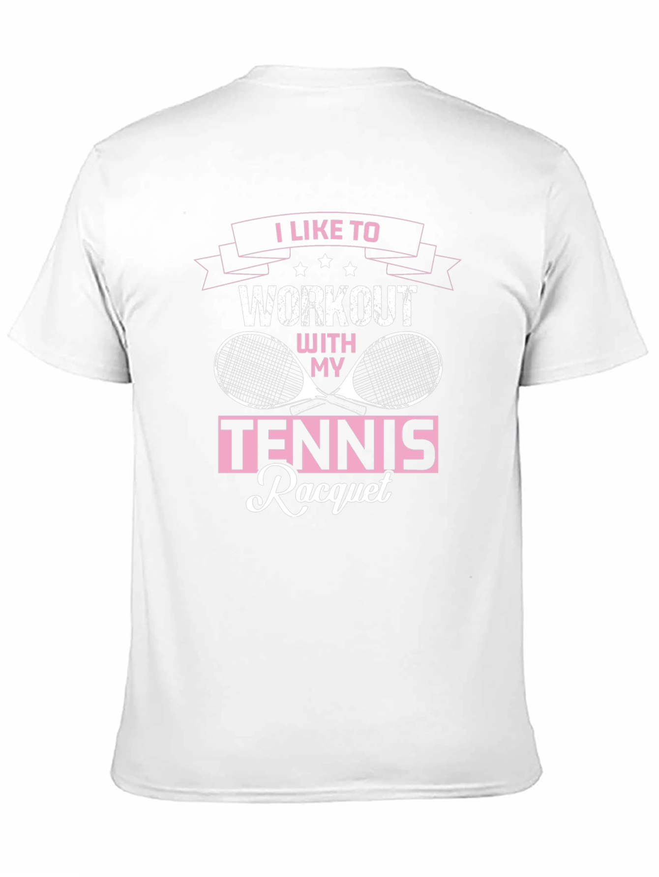 Black Tennis Racquet Workout T-Shirt view 11