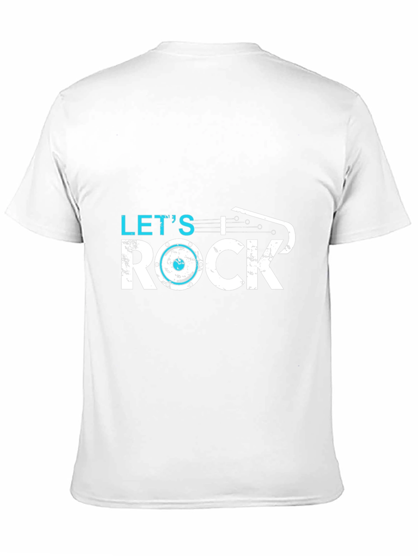 Black Let's Rock T-Shirt - Music Lover Tee view 11