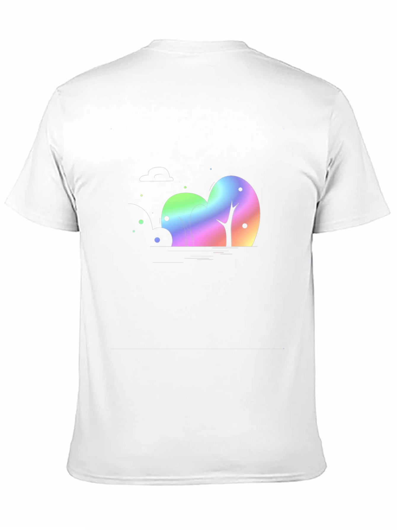 Black Rainbow Trees Black T-Shirt view 11