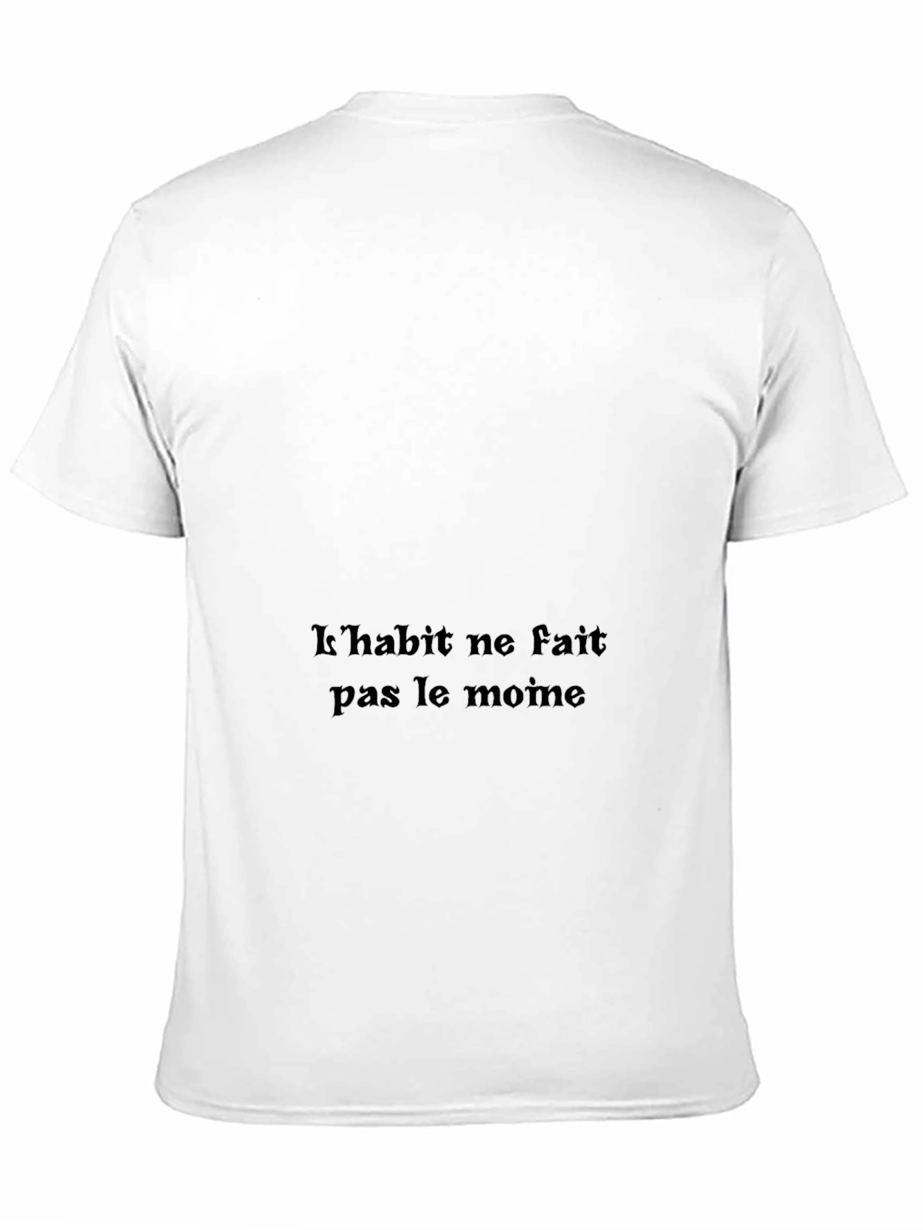 Black Stylish Black T-Shirt with French Proverb view 11