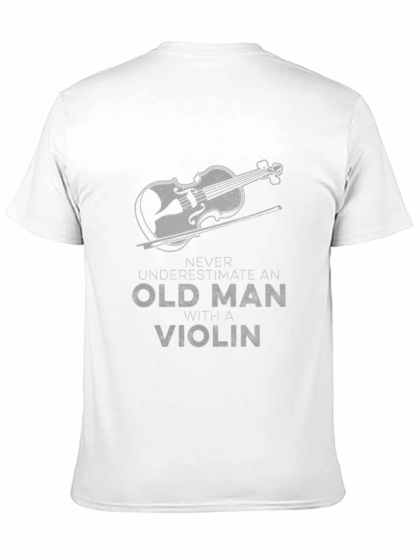 Black Old Man Violin T-Shirt - Black view 11