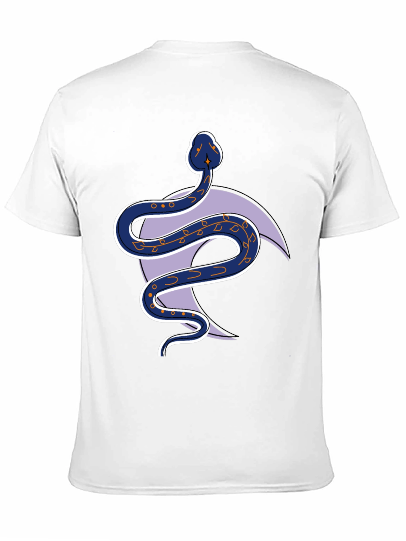 Black Snake and Crescent Moon Graphic Tee view 11