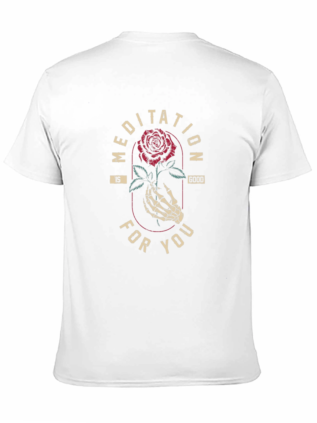 Black Meditation Rose Graphic Tee - Black Cotton Shirt view 11