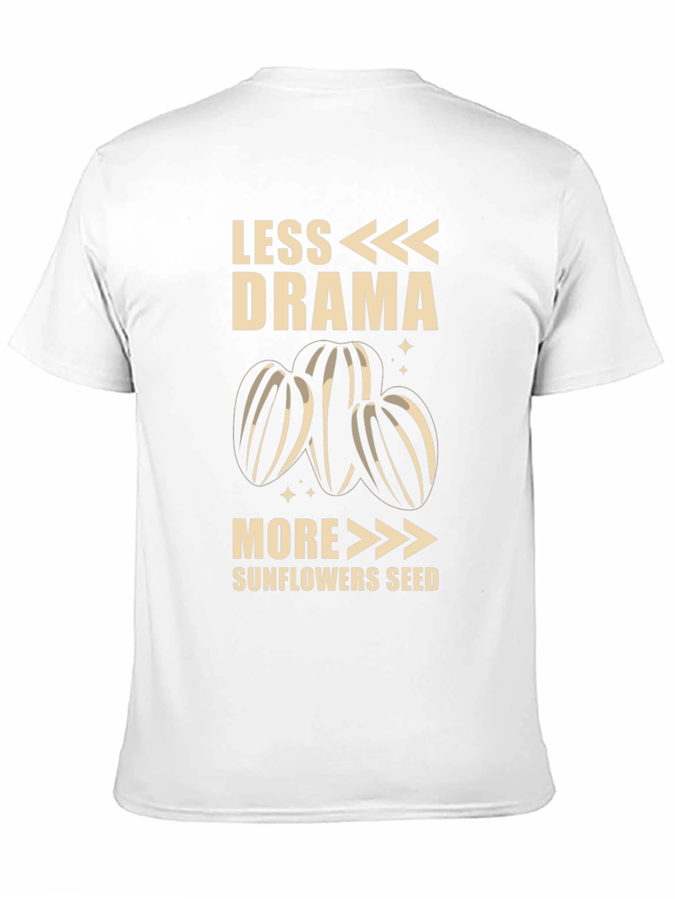Black Less Drama More Sunflower Seeds T-Shirt view 11