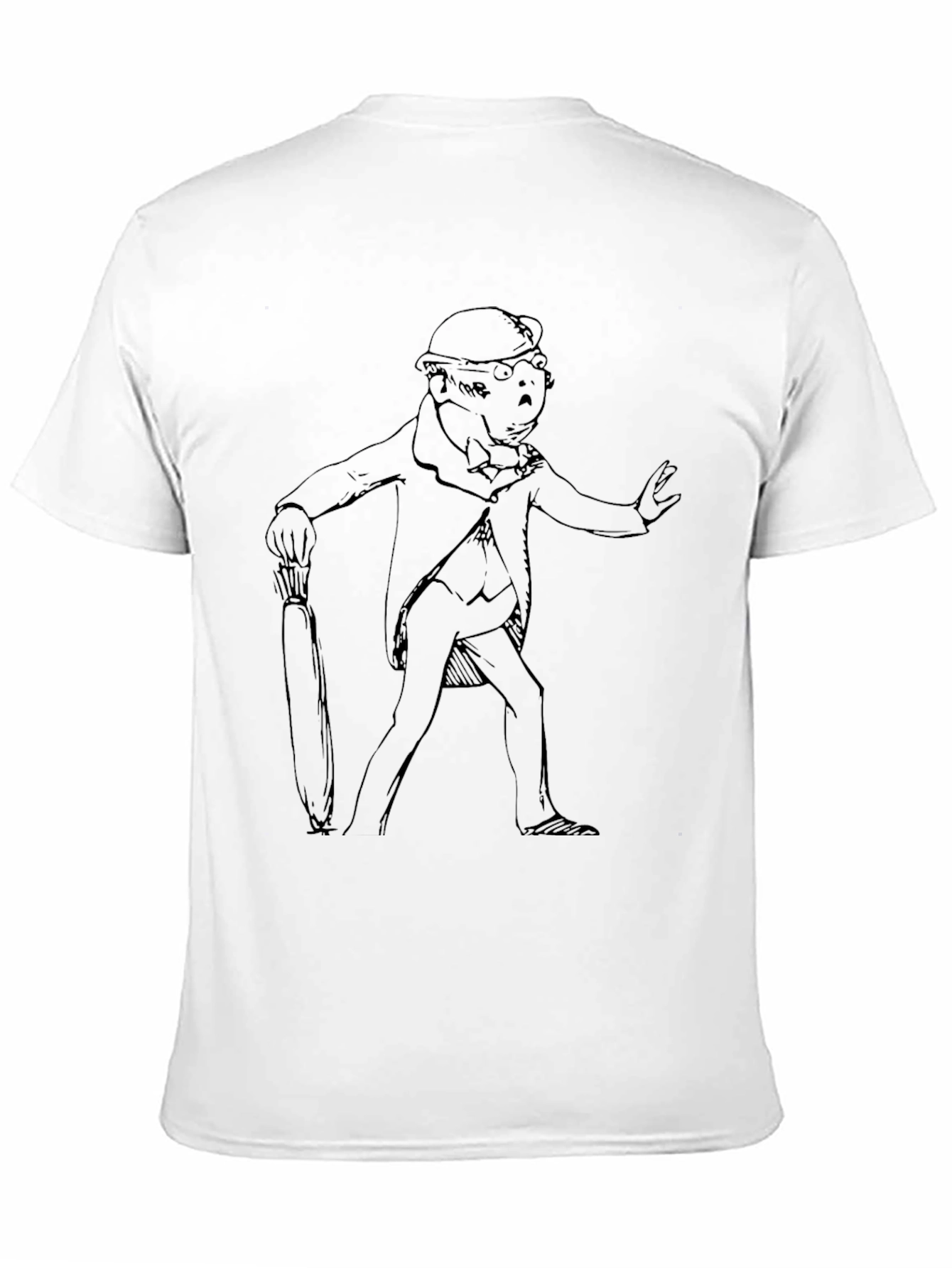 Black Sketchy Gentleman Black T-Shirt view 11