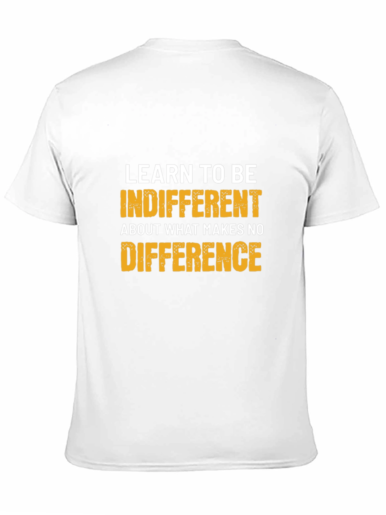 Black Indifferent Tee: Motivational Graphic T-Shirt view 11