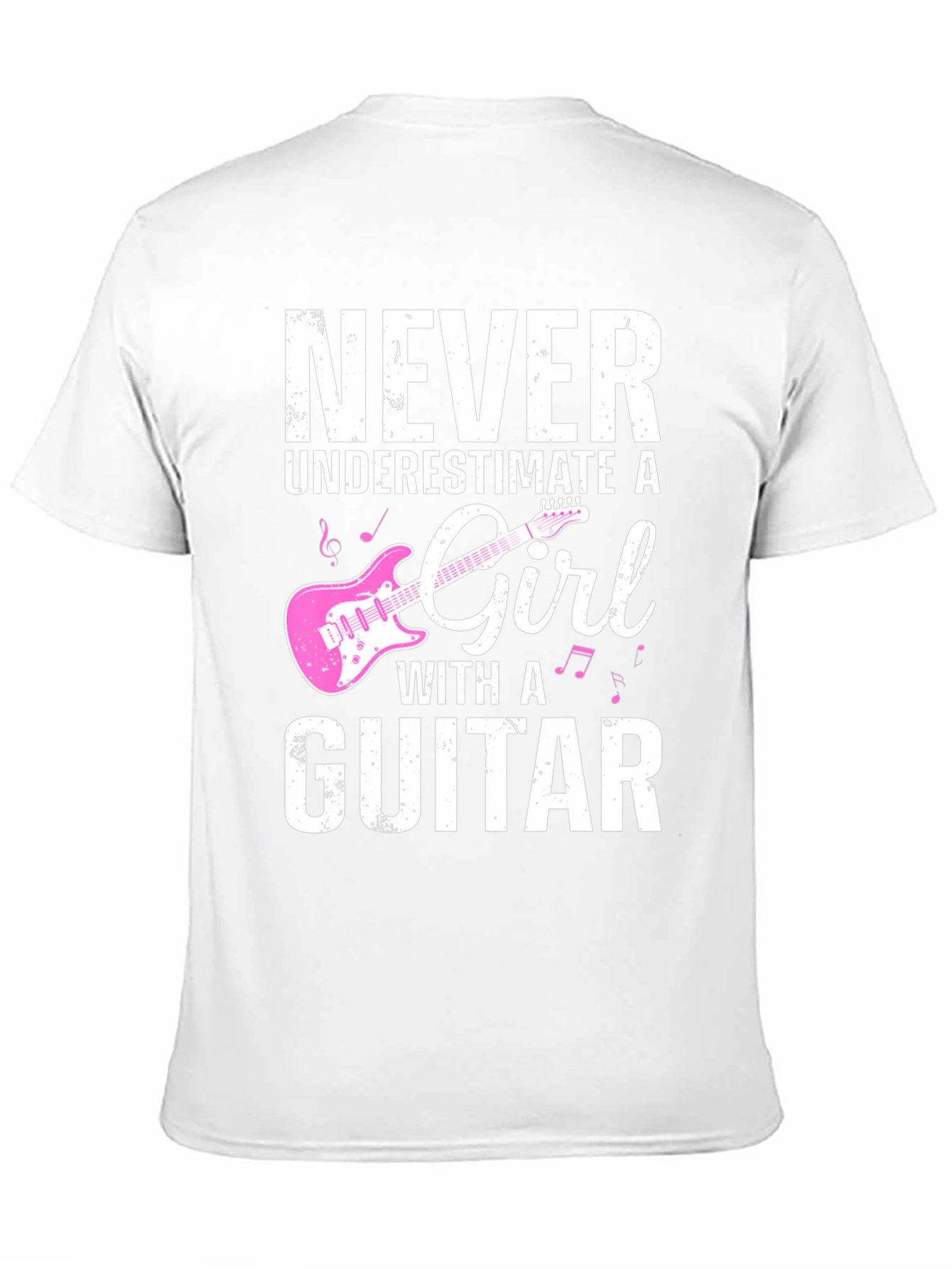 Black Never Underestimate a Girl With a Guitar T-Shirt view 11