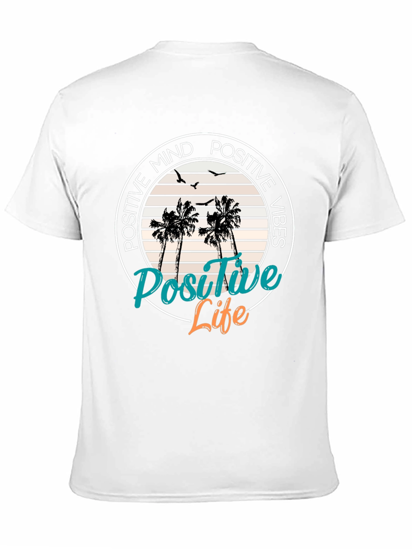 Black Positive Mind Positive Vibes T-Shirt view 11