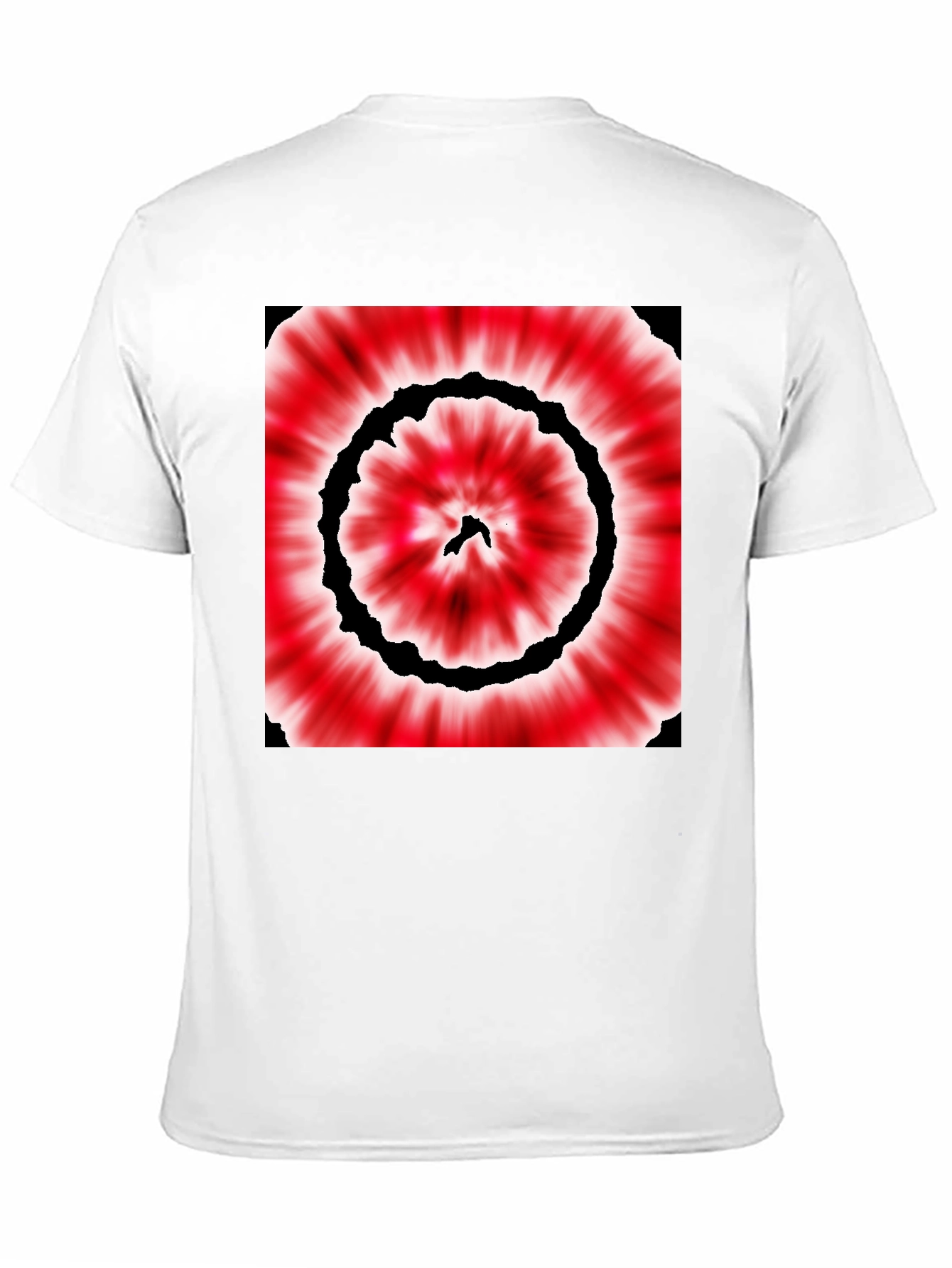 Black Red & Black Tie-Dye Style Graphic T-Shirt view 11