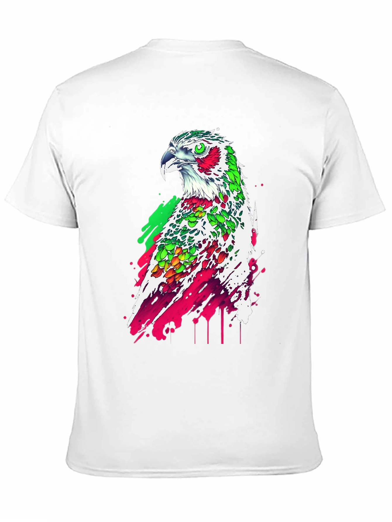 Black Abstract Eagle Graphic Tee view 11