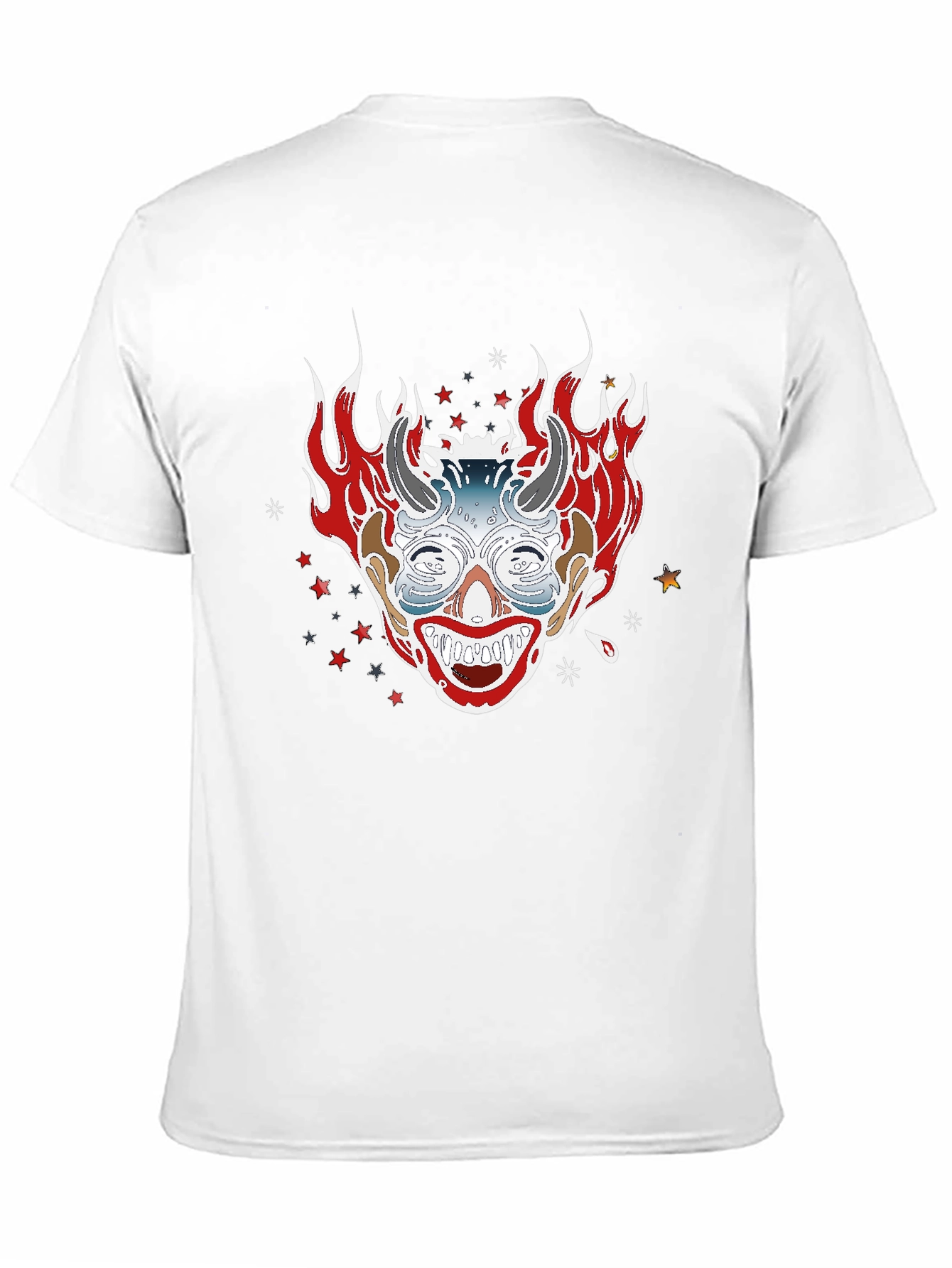 Black Fiery Clown Graphic Tee - Black view 11