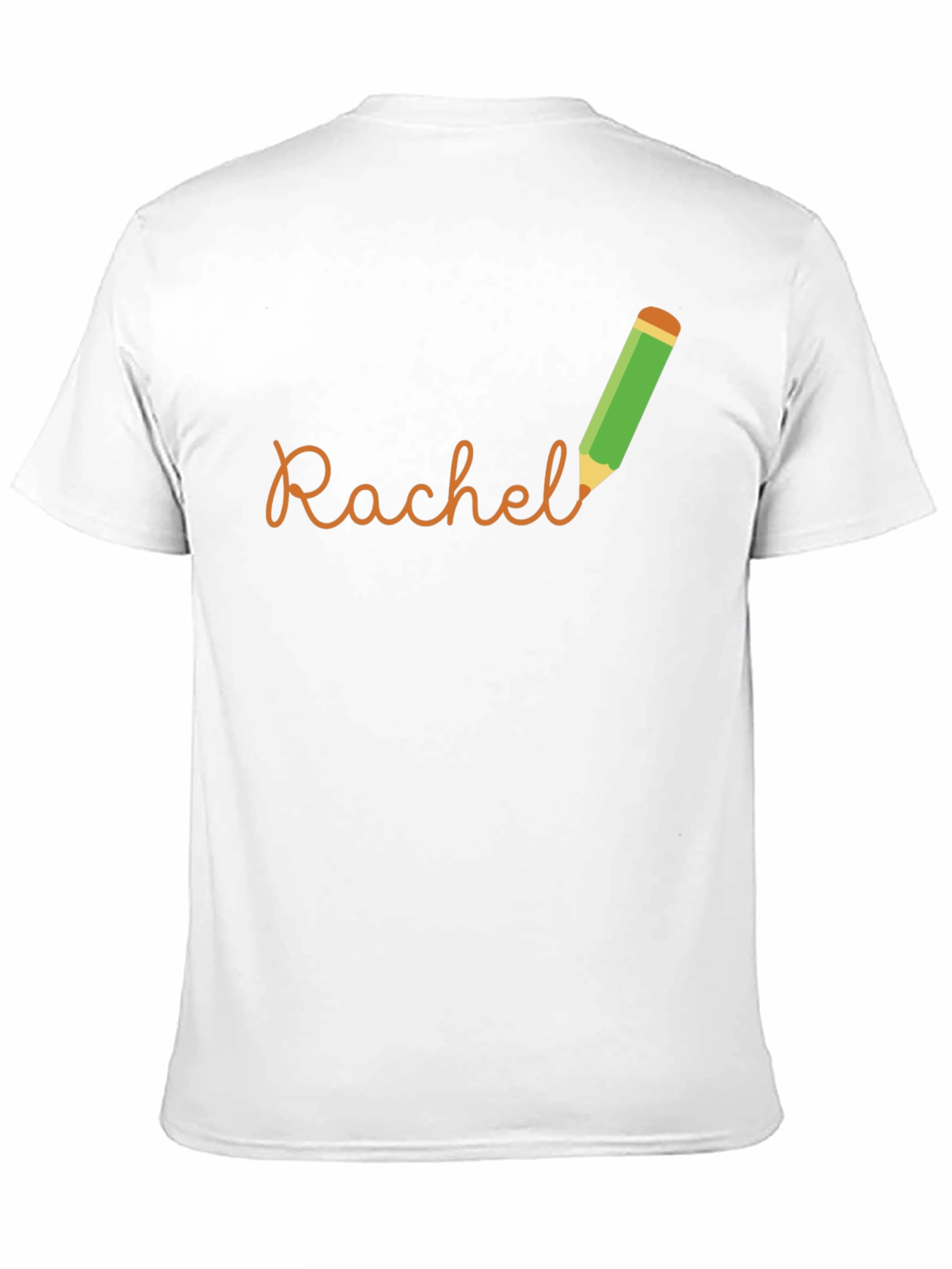 Black Personalized Rachel Pencil Name T-Shirt view 11