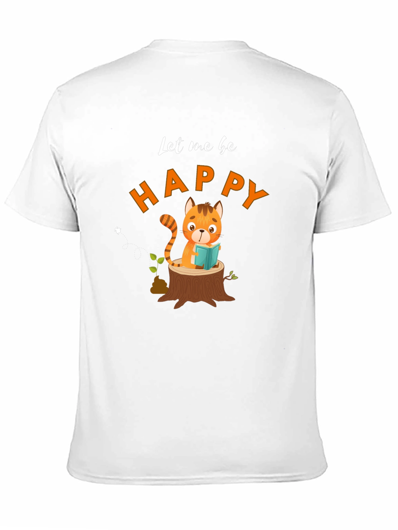 Black Let Me Be Happy Black T-Shirt view 11