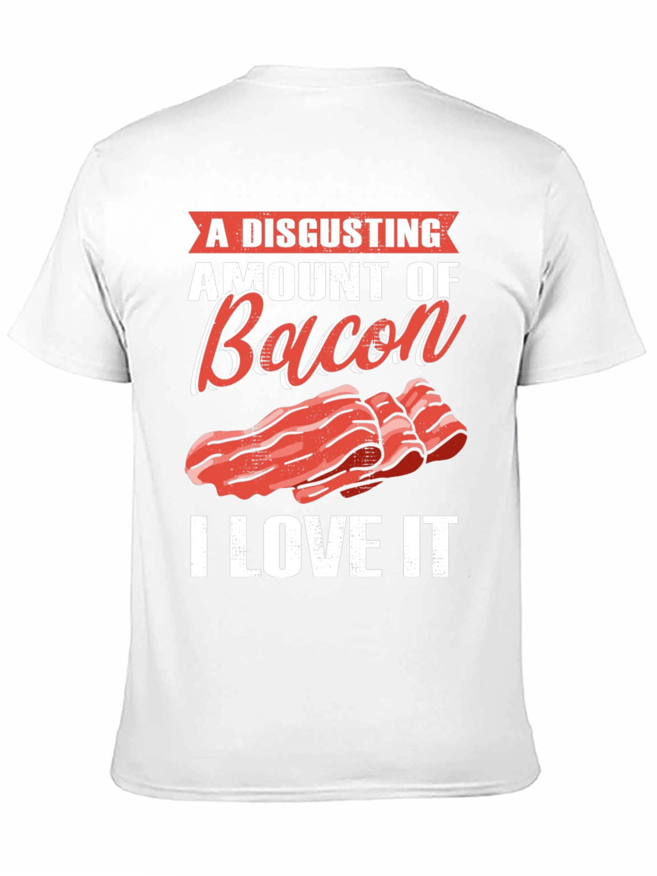 Black Disgusting Amount of Bacon T-Shirt view 11