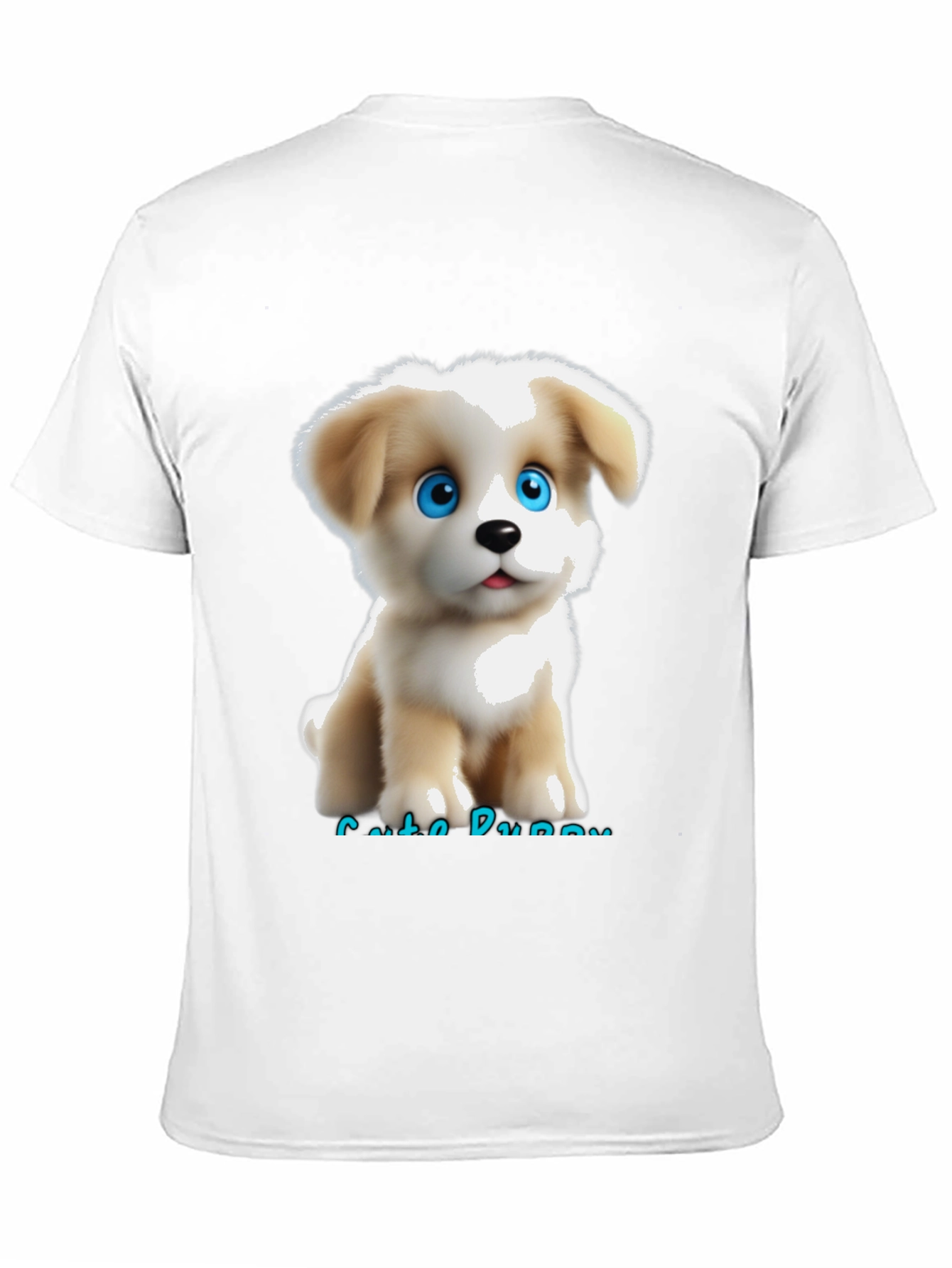 Black Cute Puppy Graphic T-Shirt view 11