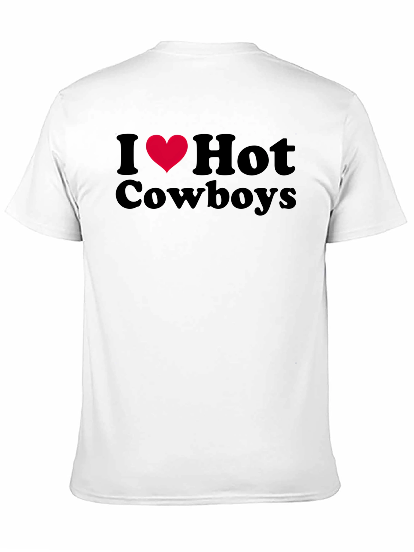 Black I Heart Hot Cowboys Graphic T-Shirt view 11