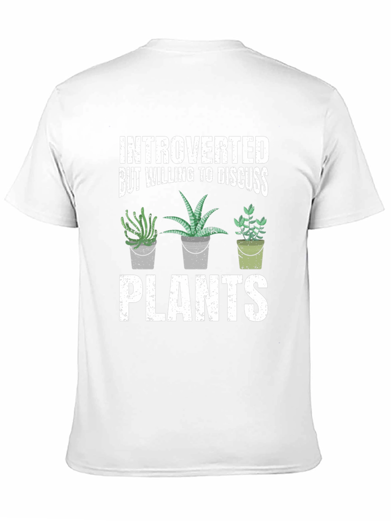 Black Introverted Plants Graphic Tee view 11