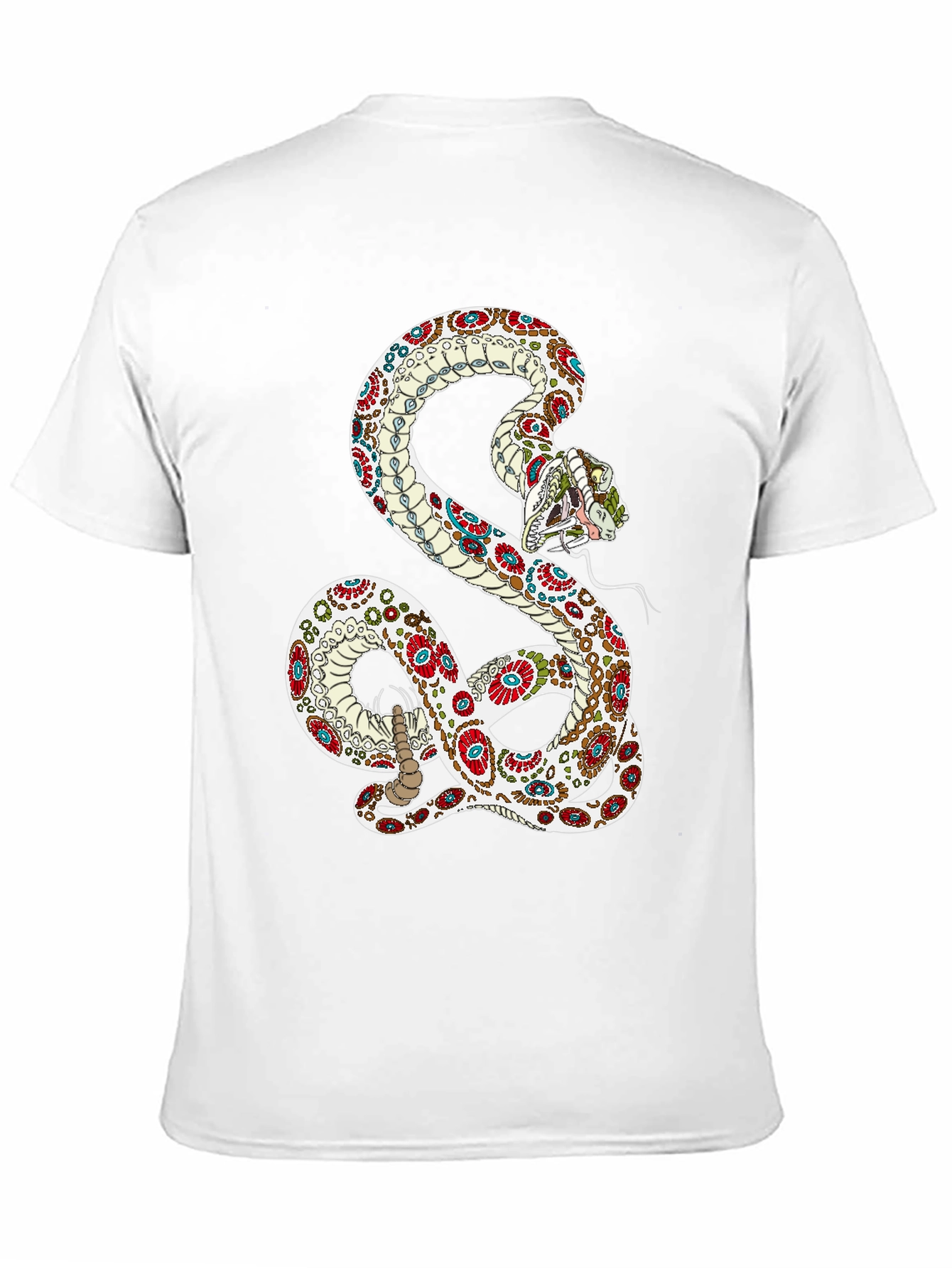 Black Sugar Skull Snake Graphic Tee view 11