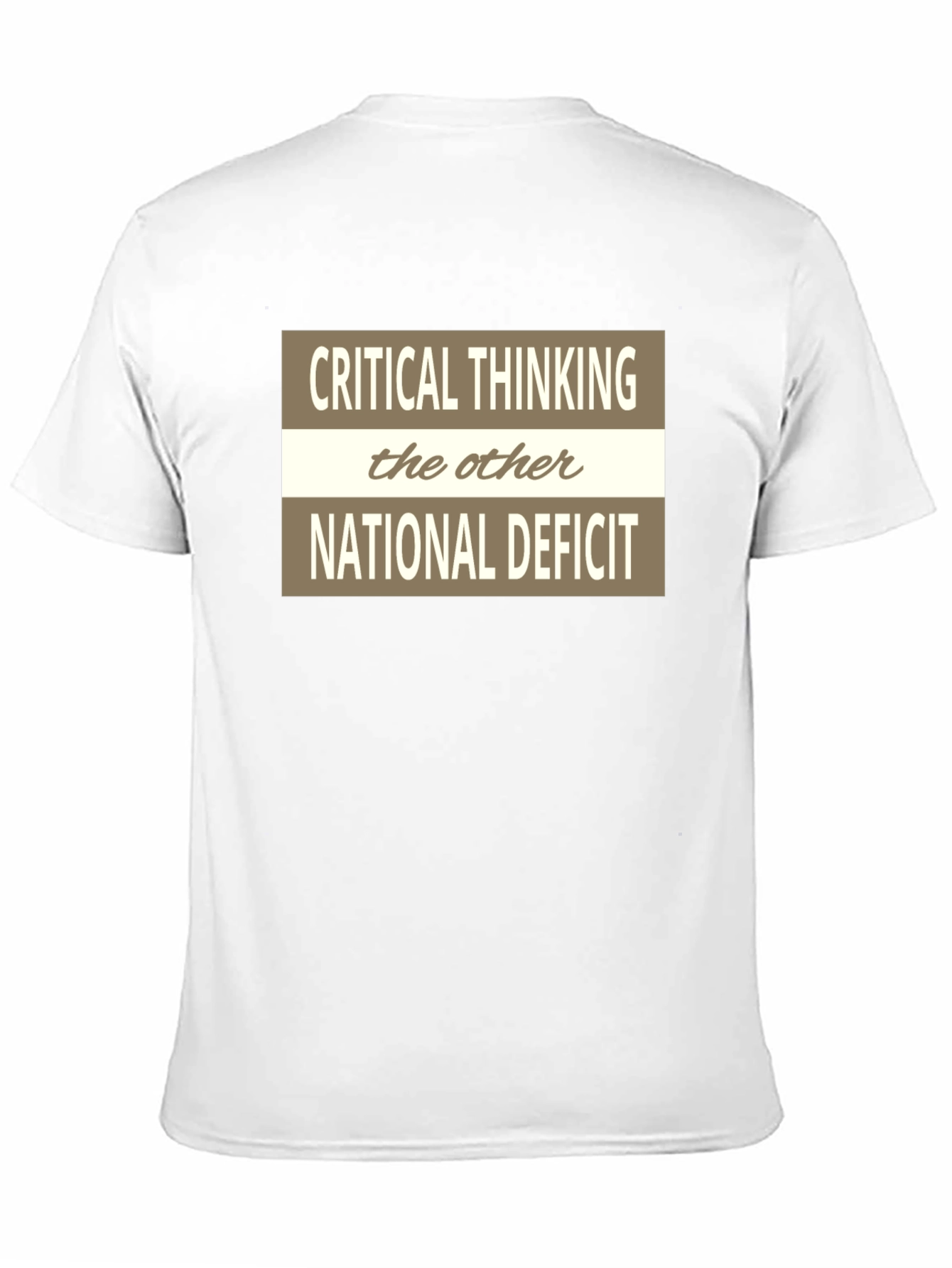 Black Critical Thinking National Deficit Graphic Tee view 11