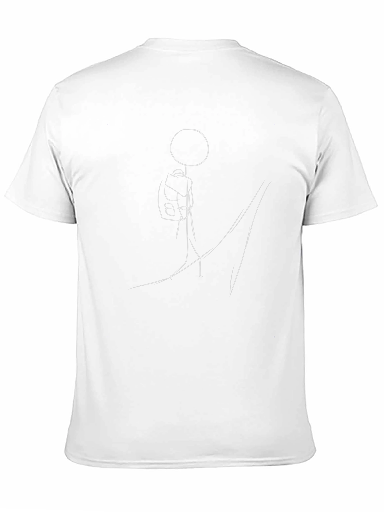 Black Stick Figure Hiker Black T-Shirt view 11