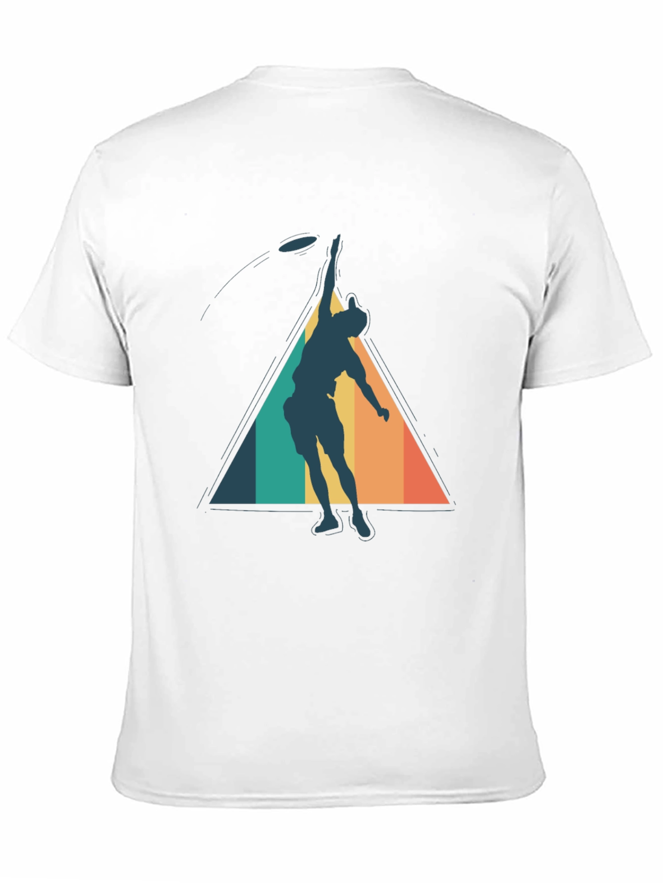 Black Retro Ultimate Frisbee Player Graphic Tee view 11