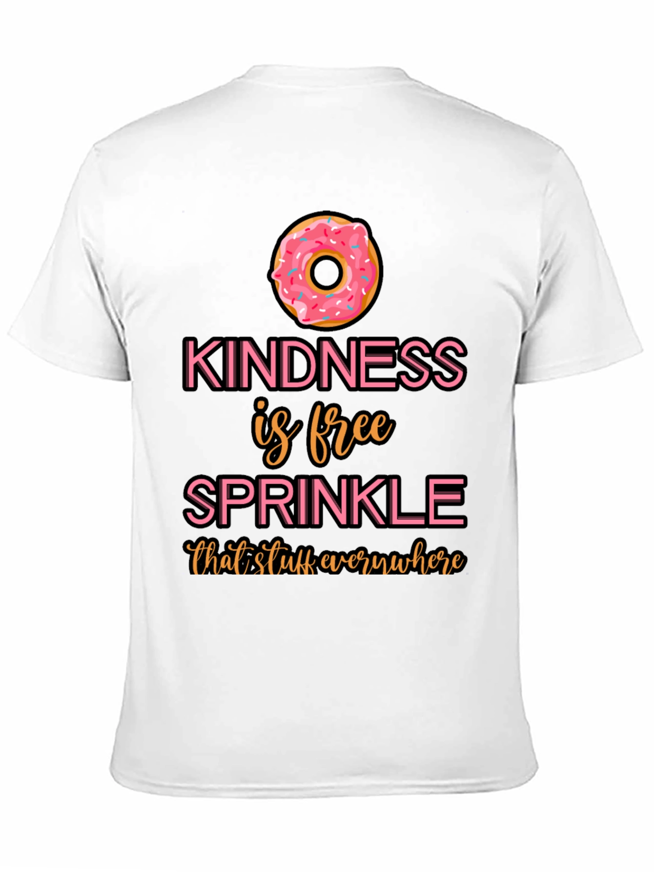 Black Kindness Sprinkle Donut T-Shirt view 11