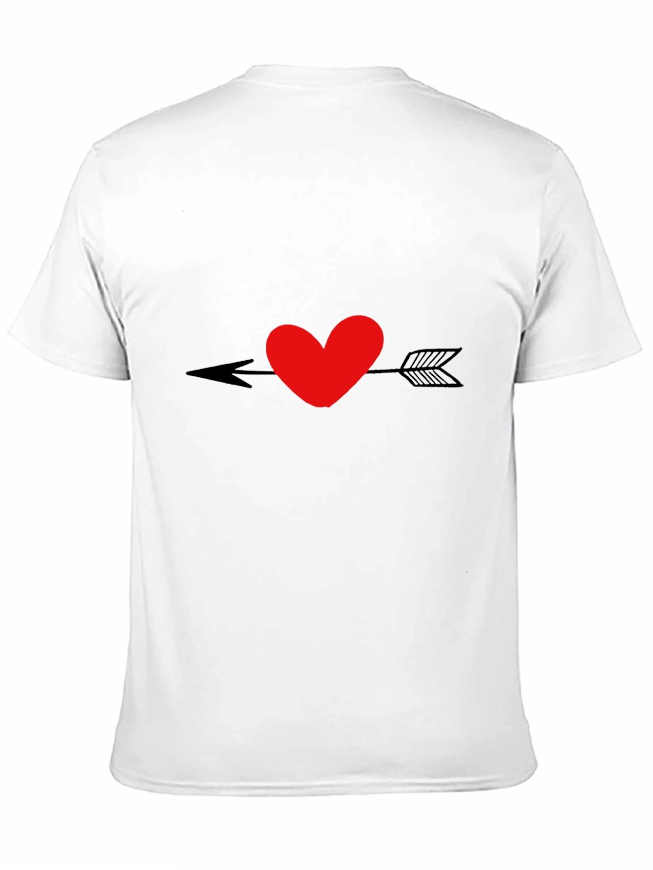 Black Heart Arrow Graphic Black T-Shirt view 11