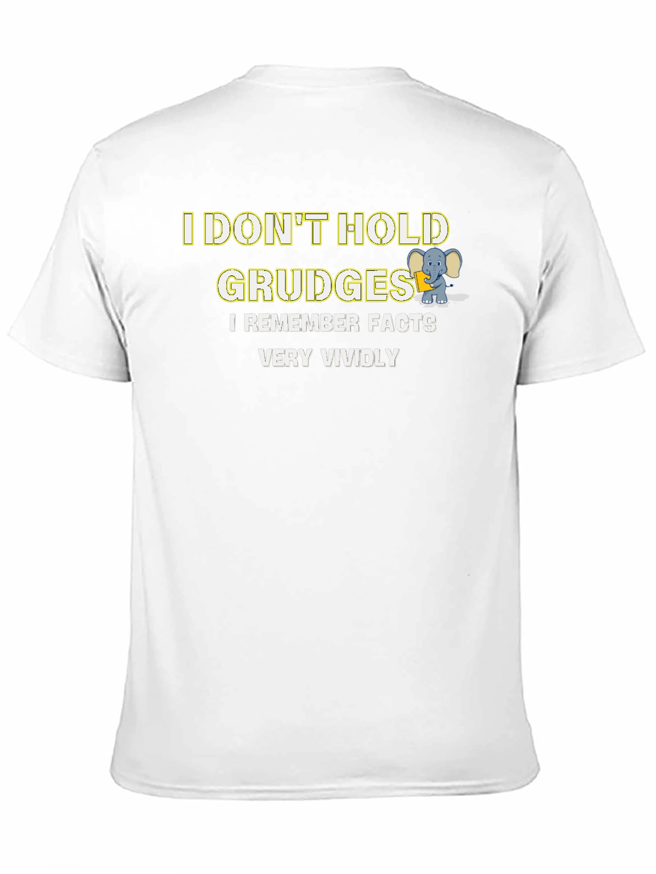 Black Funny "I Don't Hold Grudges" Graphic Tee view 11