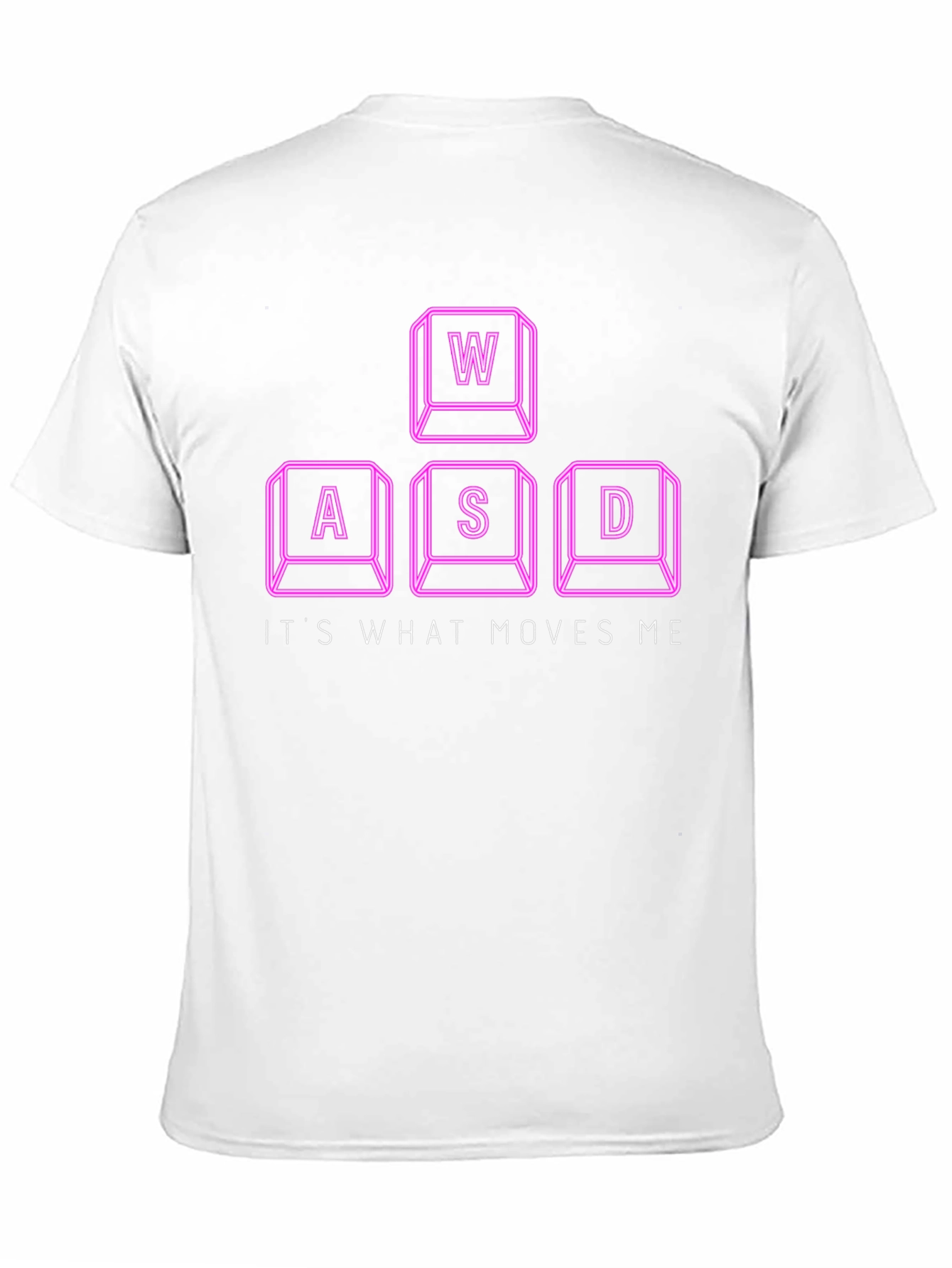 Black Gamer T-Shirt - WASD Keys Design view 11