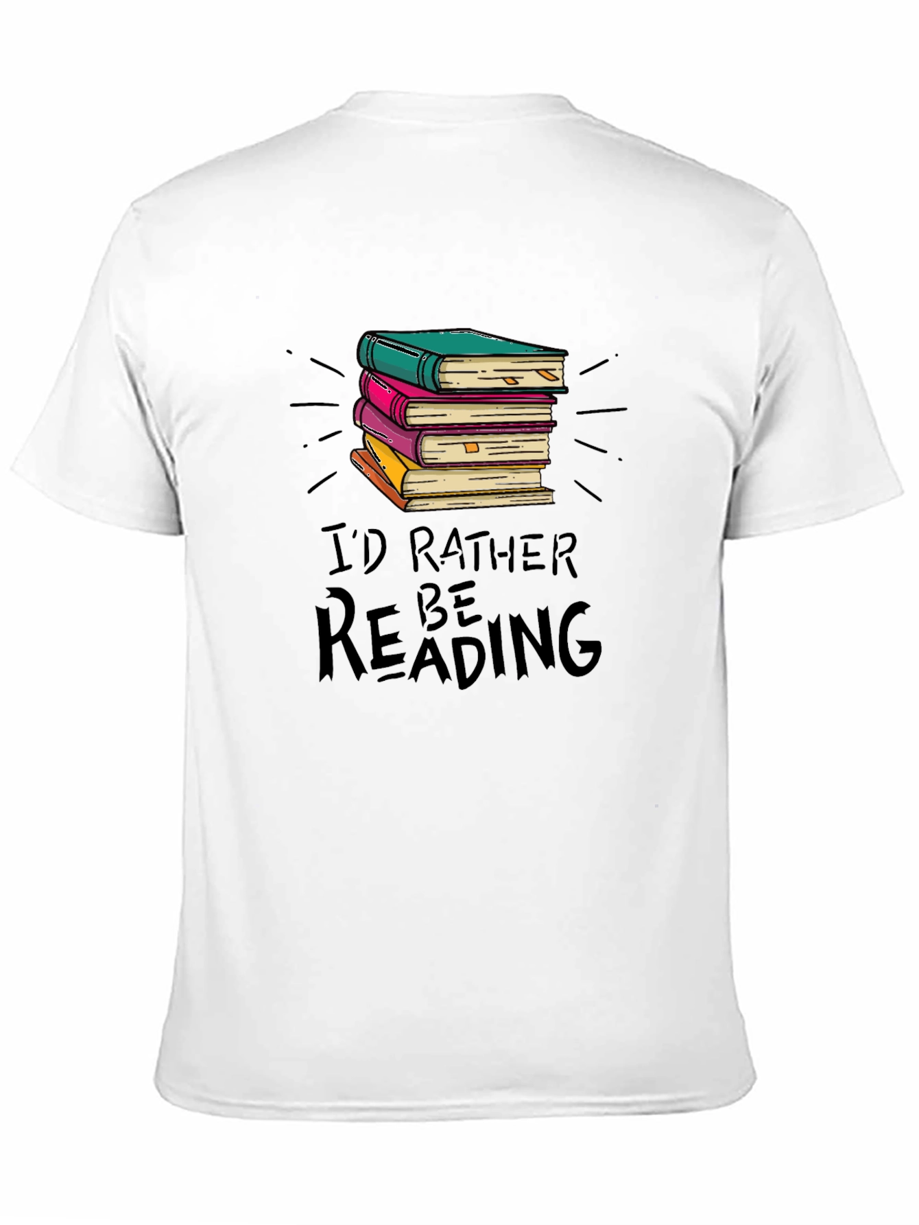 Black Book Lover Tee: I'd Rather Be Reading T-Shirt view 11