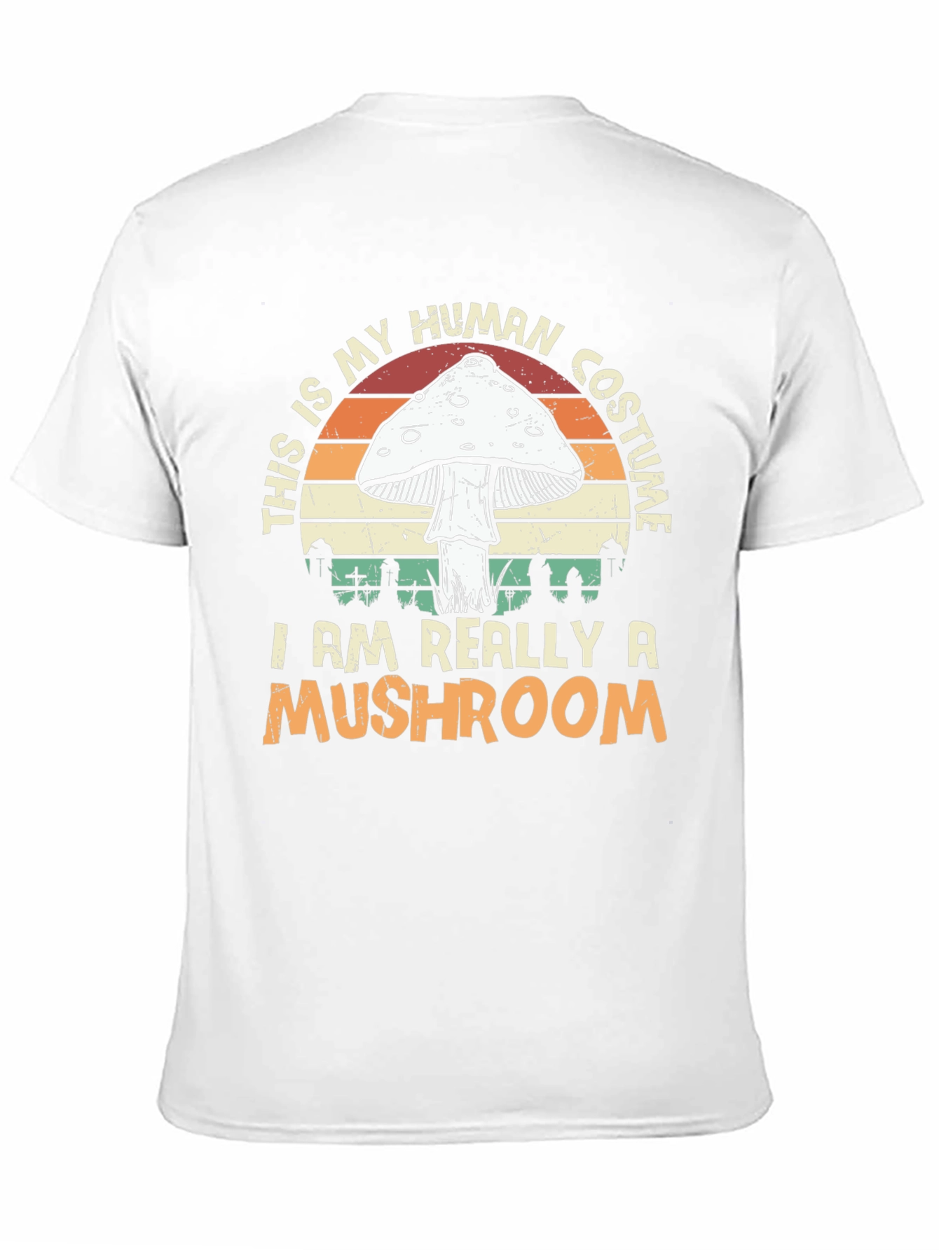 Black Mushroom Costume T-Shirt - Halloween Apparel view 11