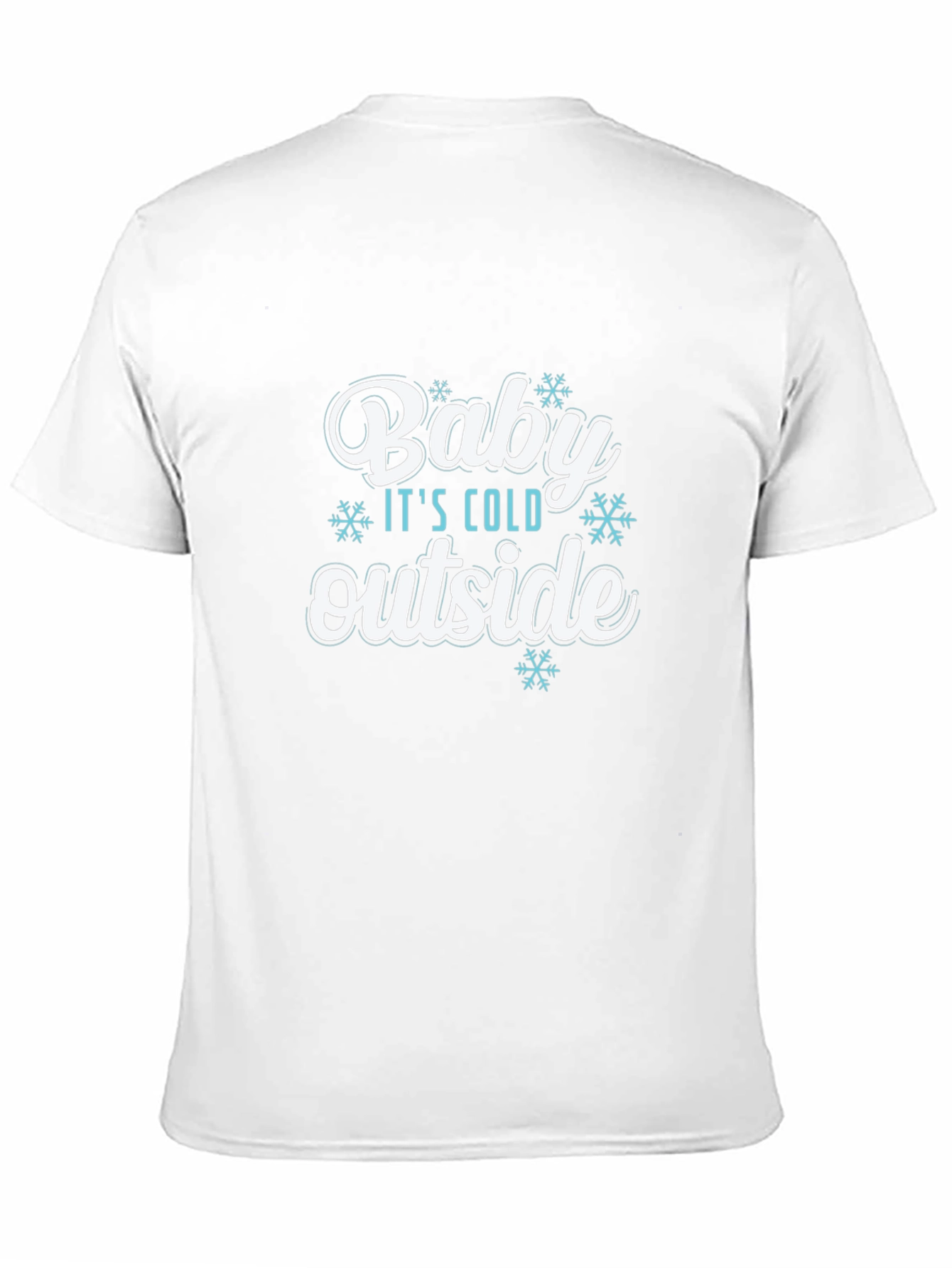 Black Baby It's Cold Outside T-Shirt - Winter Holiday Tee view 11