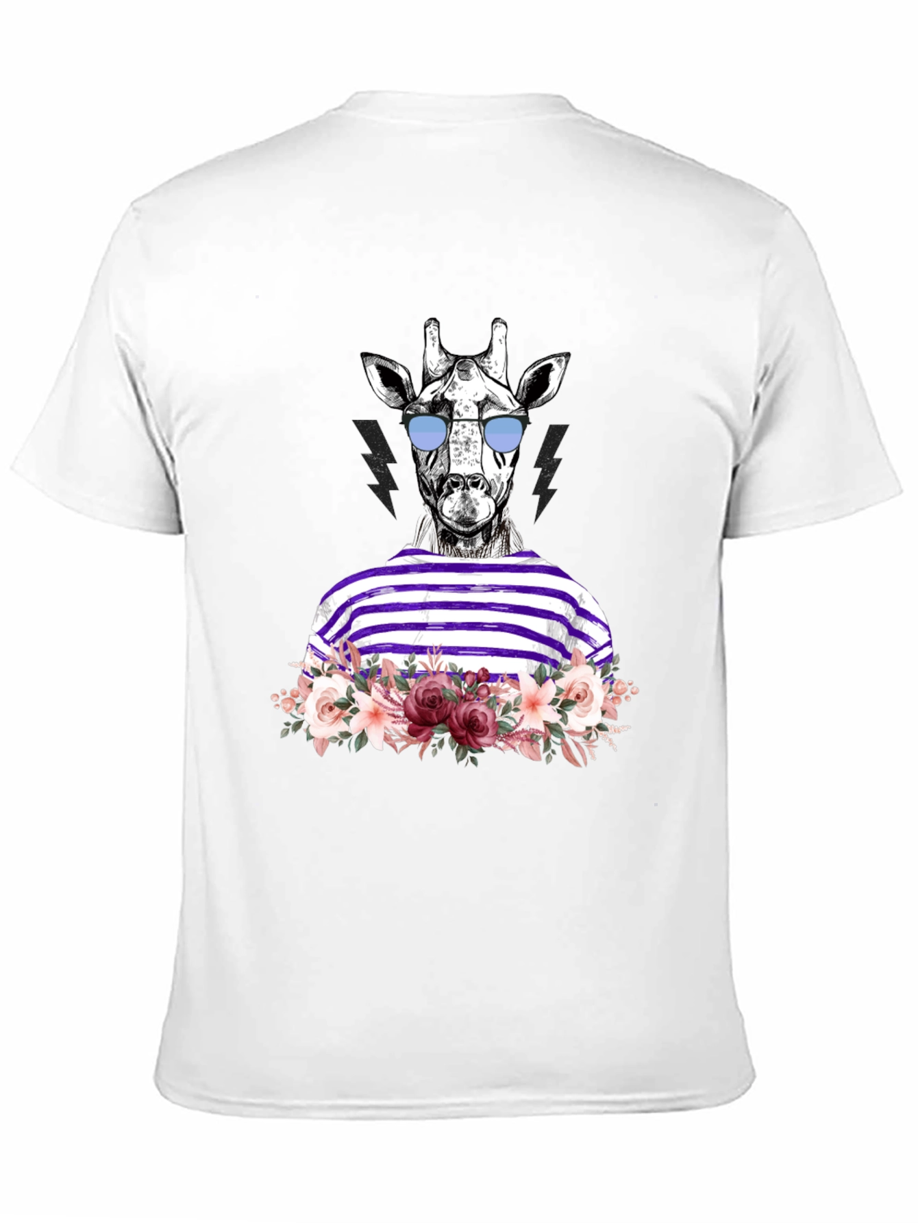 Black Giraffe in Shades Graphic Tee view 11