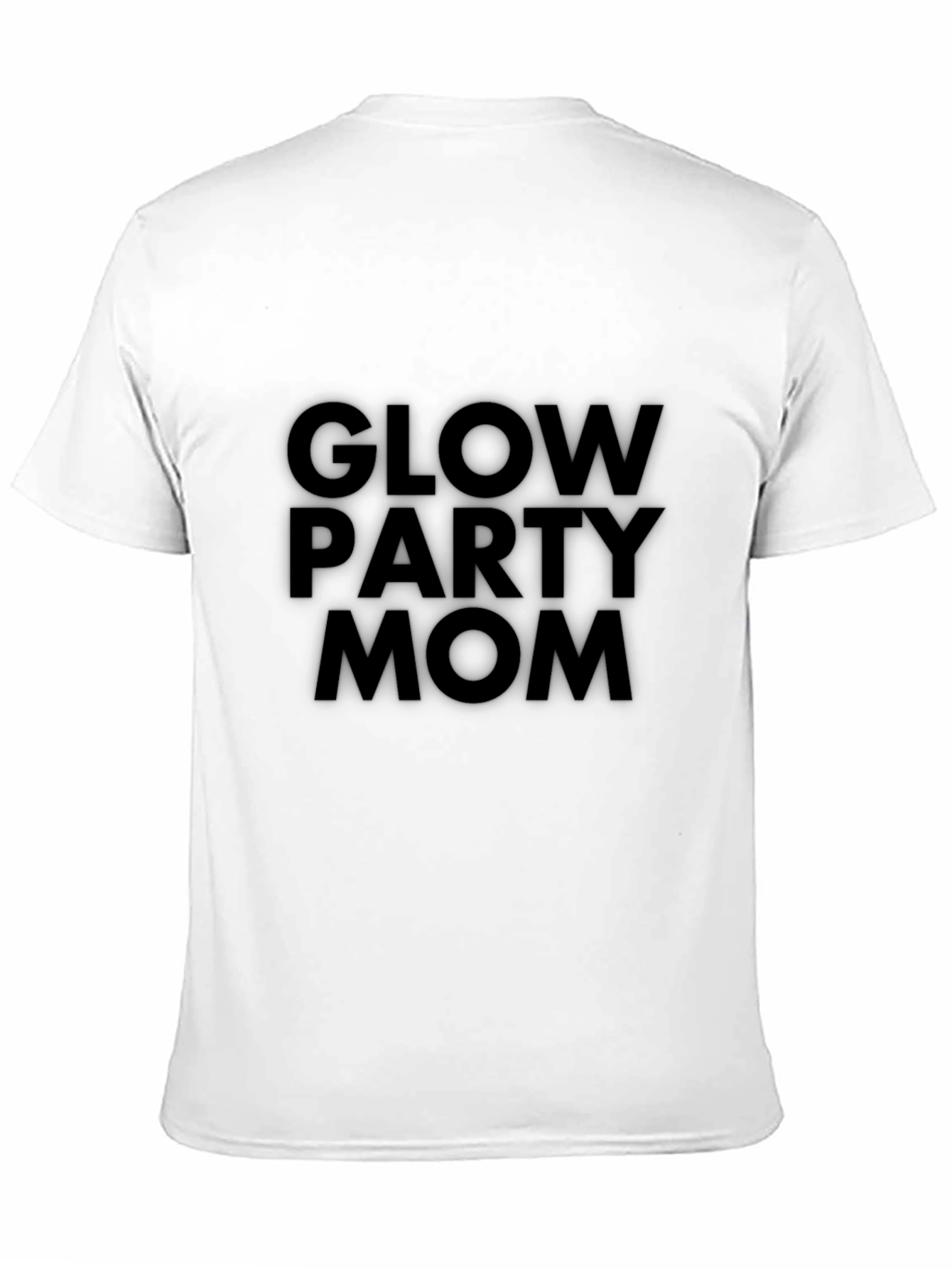 Black Glow Party Mom T-Shirt - Black Graphic Tee view 11