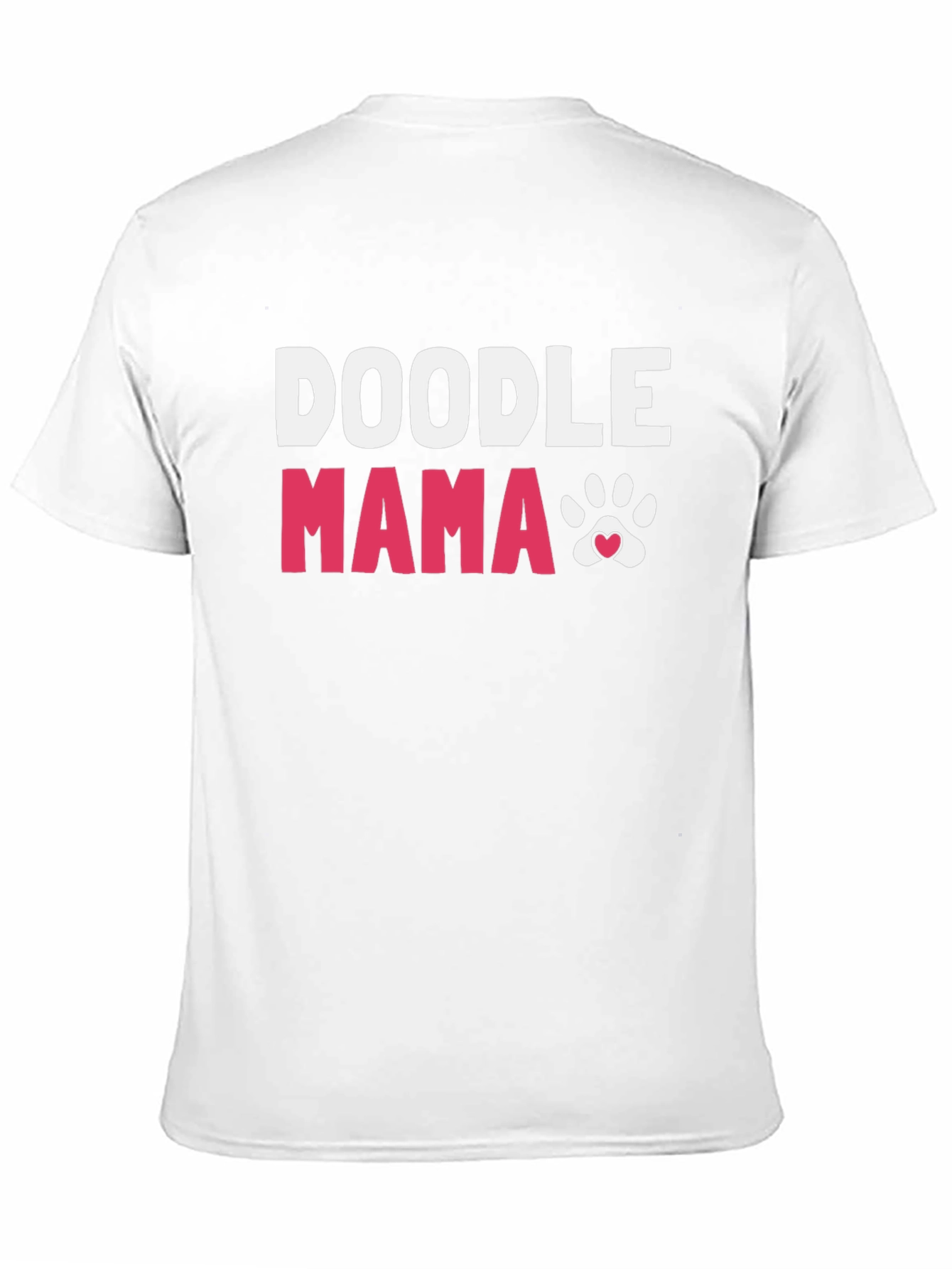 Black Doodle Mama Paw Print T-Shirt view 11