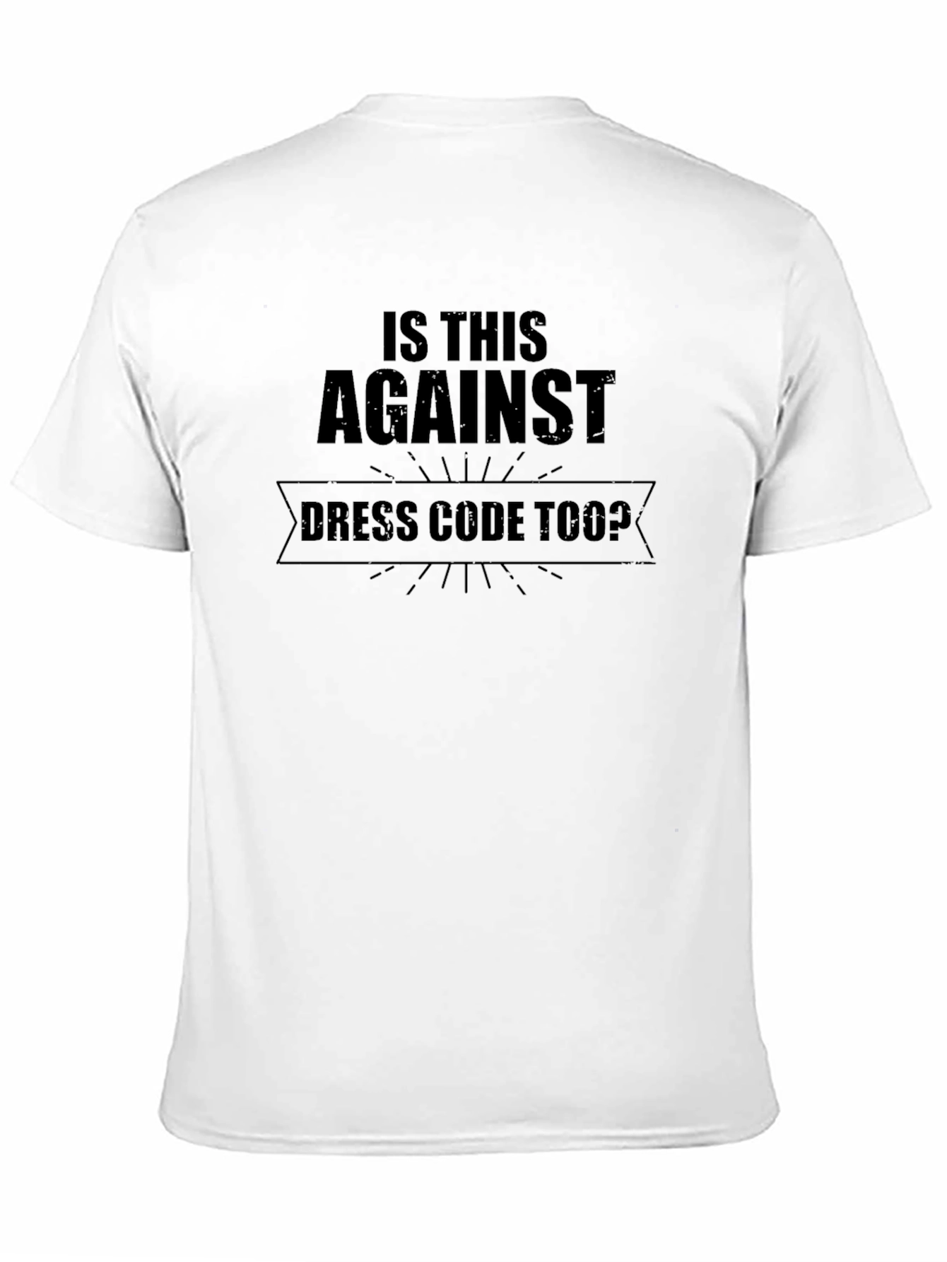 Black Funny "Dress Code Too?" Graphic T-Shirt view 11