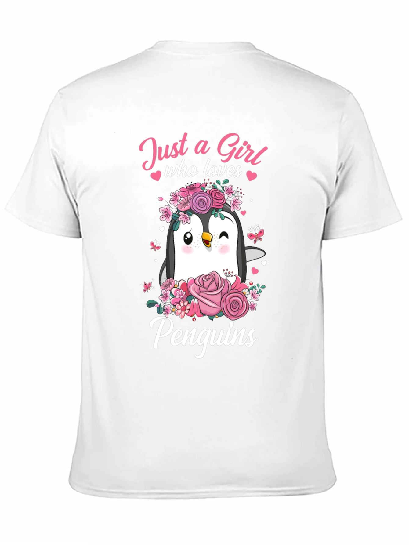 Black Penguin Lover T-Shirt - Just A Girl Who Loves Penguins view 11