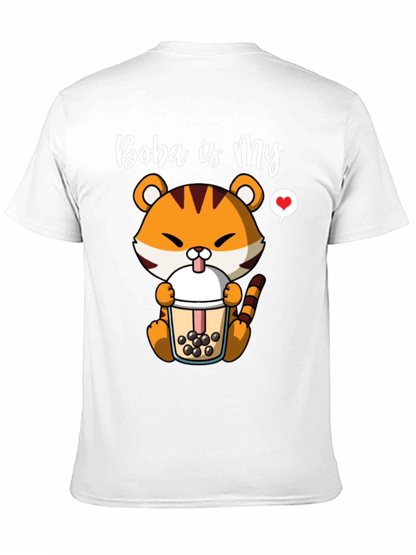Black Boba is My Love T-Shirt - Cute Tiger Boba Tea Design view 11