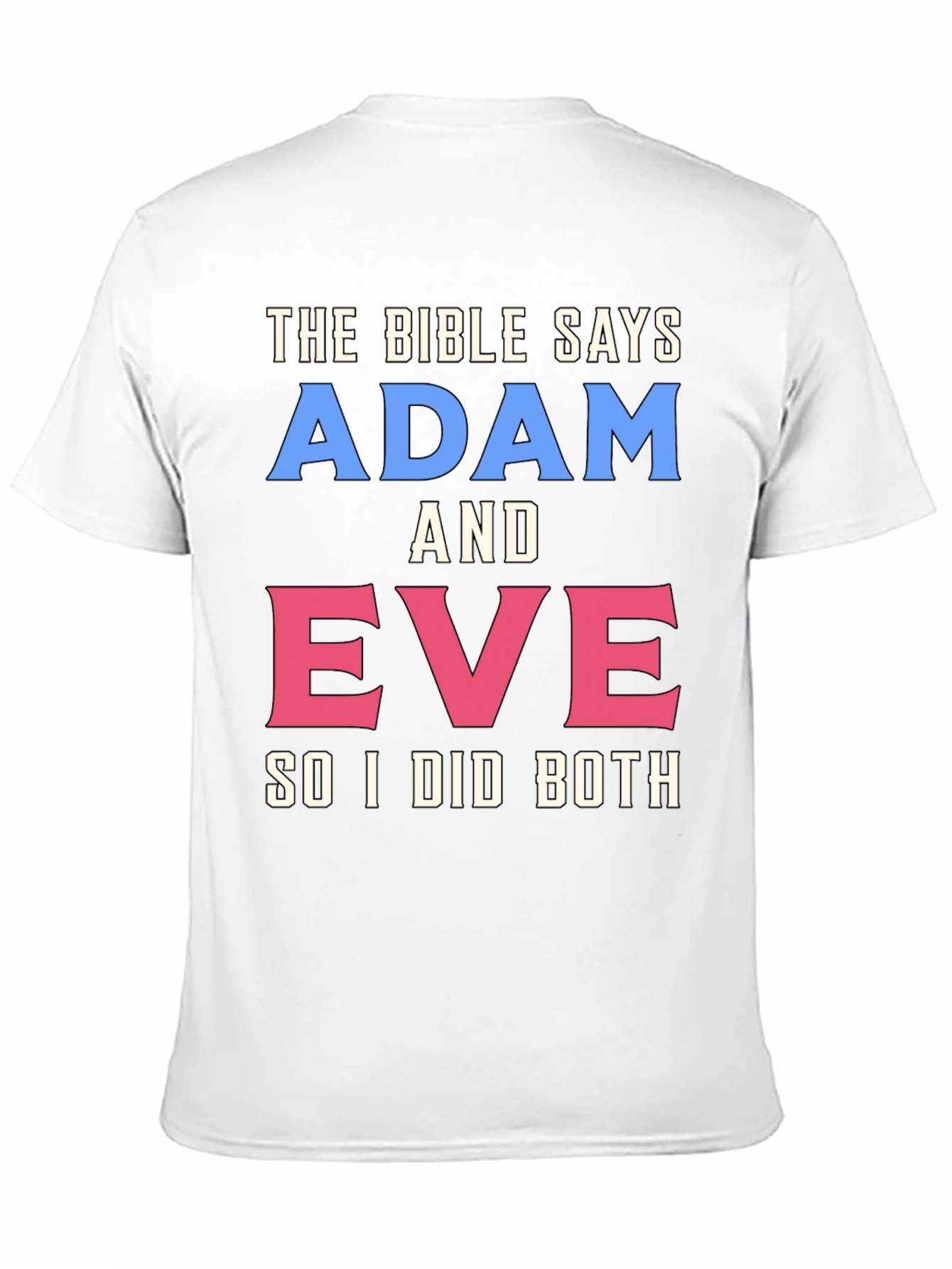 Black The Bible Says Adam & Eve T-Shirt view 11