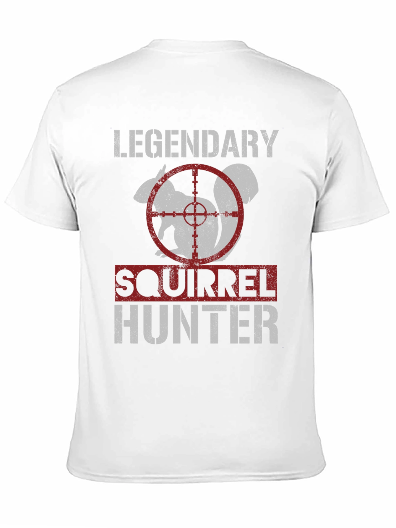 Black Legendary Squirrel Hunter T-Shirt - Funny Hunting Tee view 11