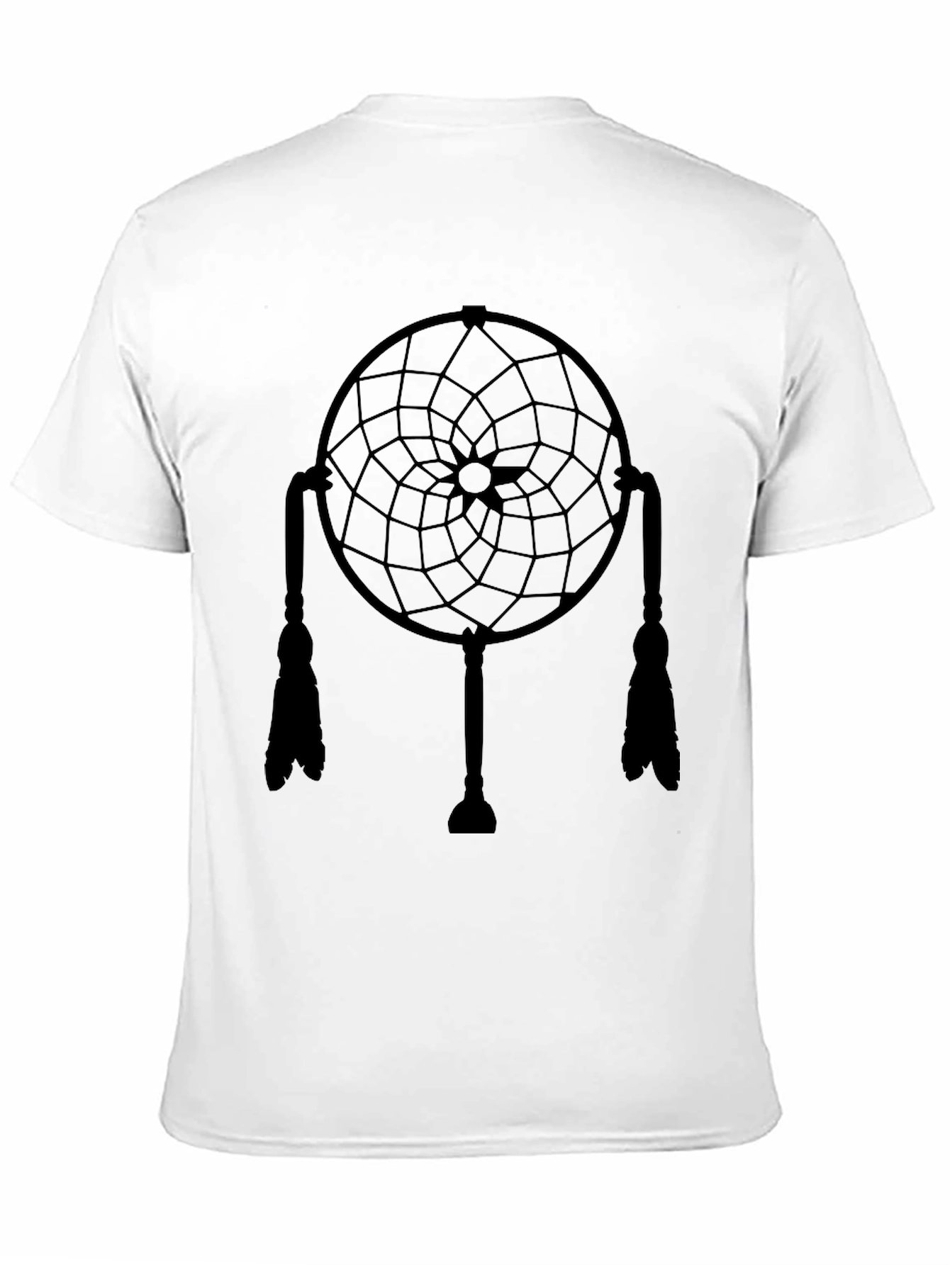 Black Dreamcatcher Graphic Tee - Unisex Black T-Shirt view 11