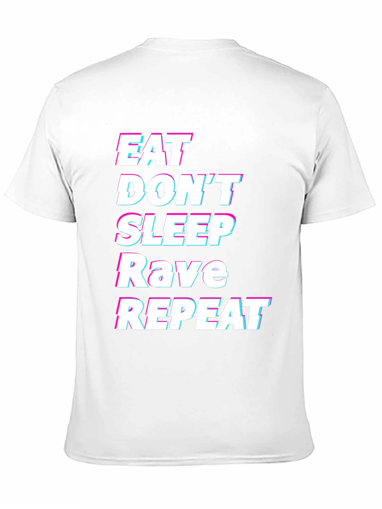 Black Eat Sleep Rave Repeat Graphic Tee view 11