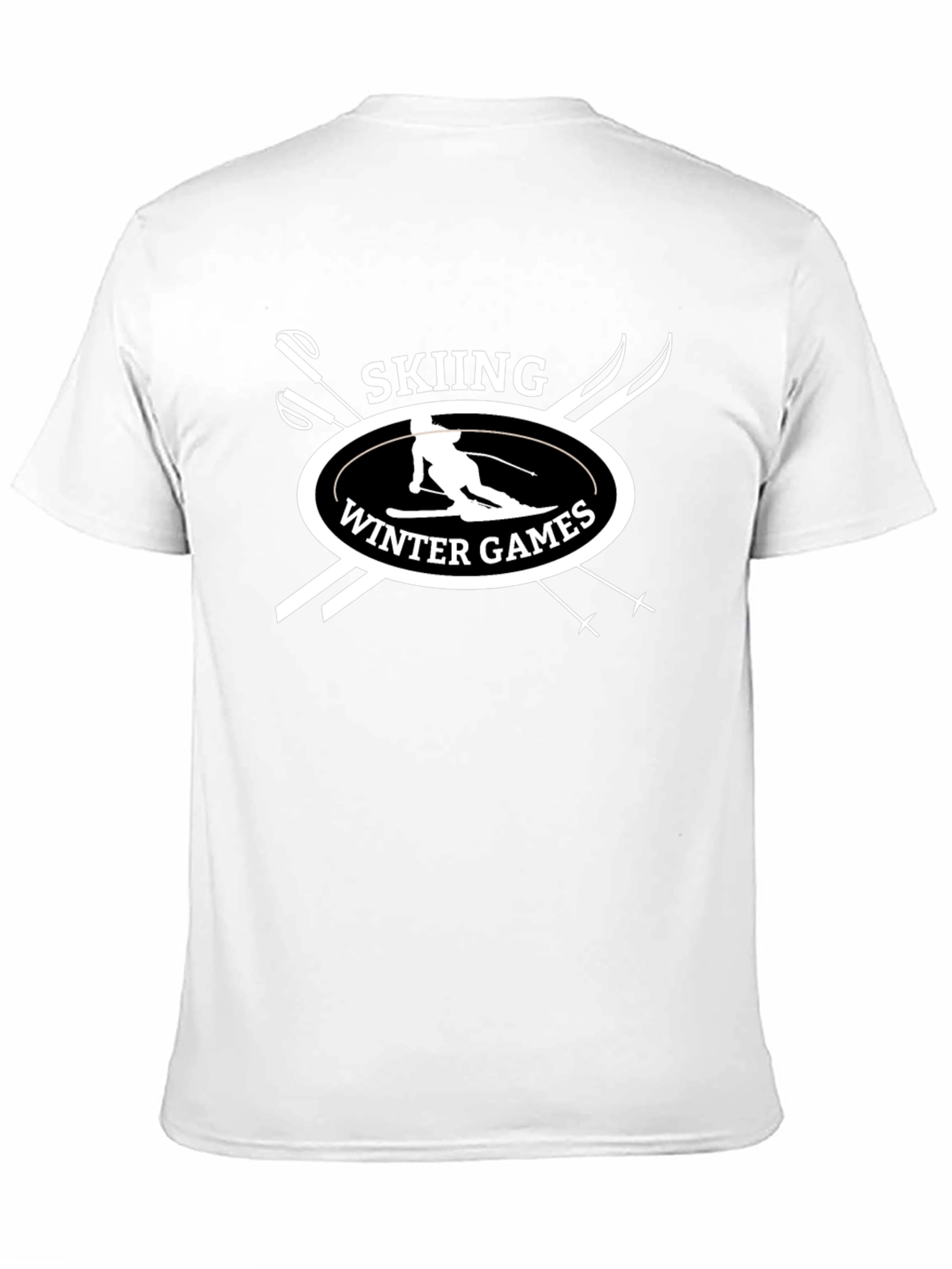 Black Skiing Winter Games Black T-Shirt view 11