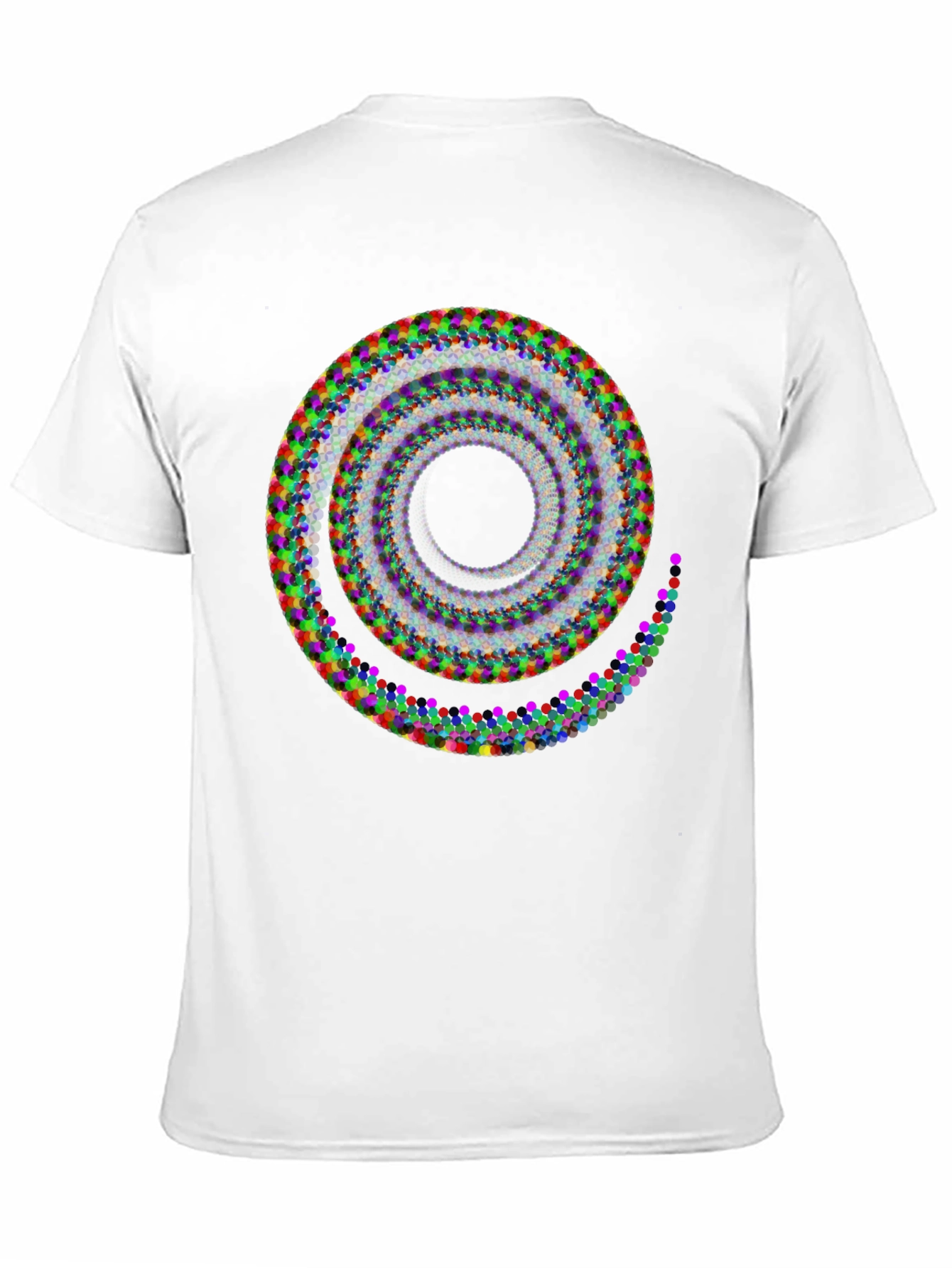 Black Abstract Spiral Graphic T-Shirt - Modern Art Design view 11