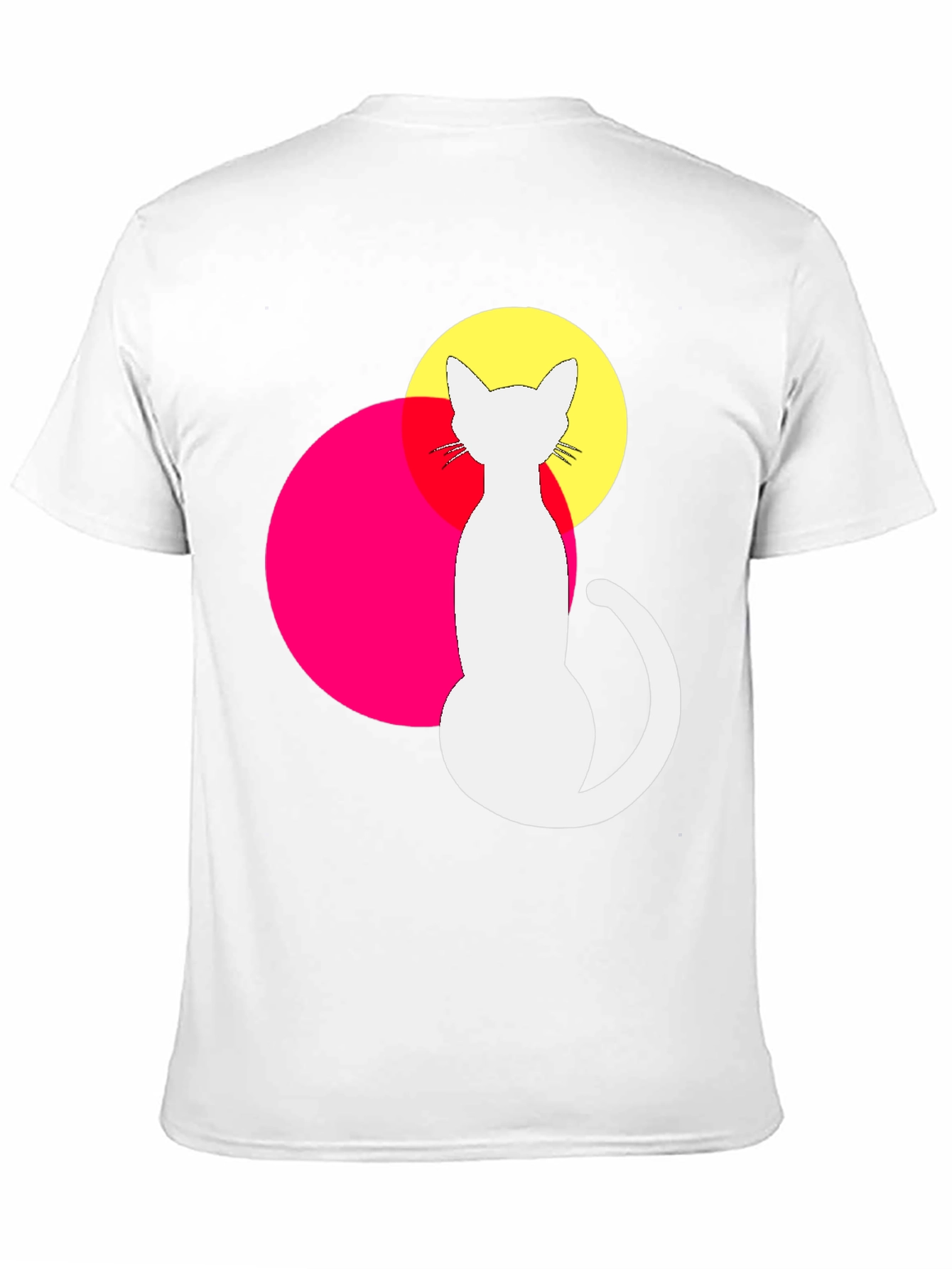 Black Modern Cat Graphic Tee - Unique Design view 11