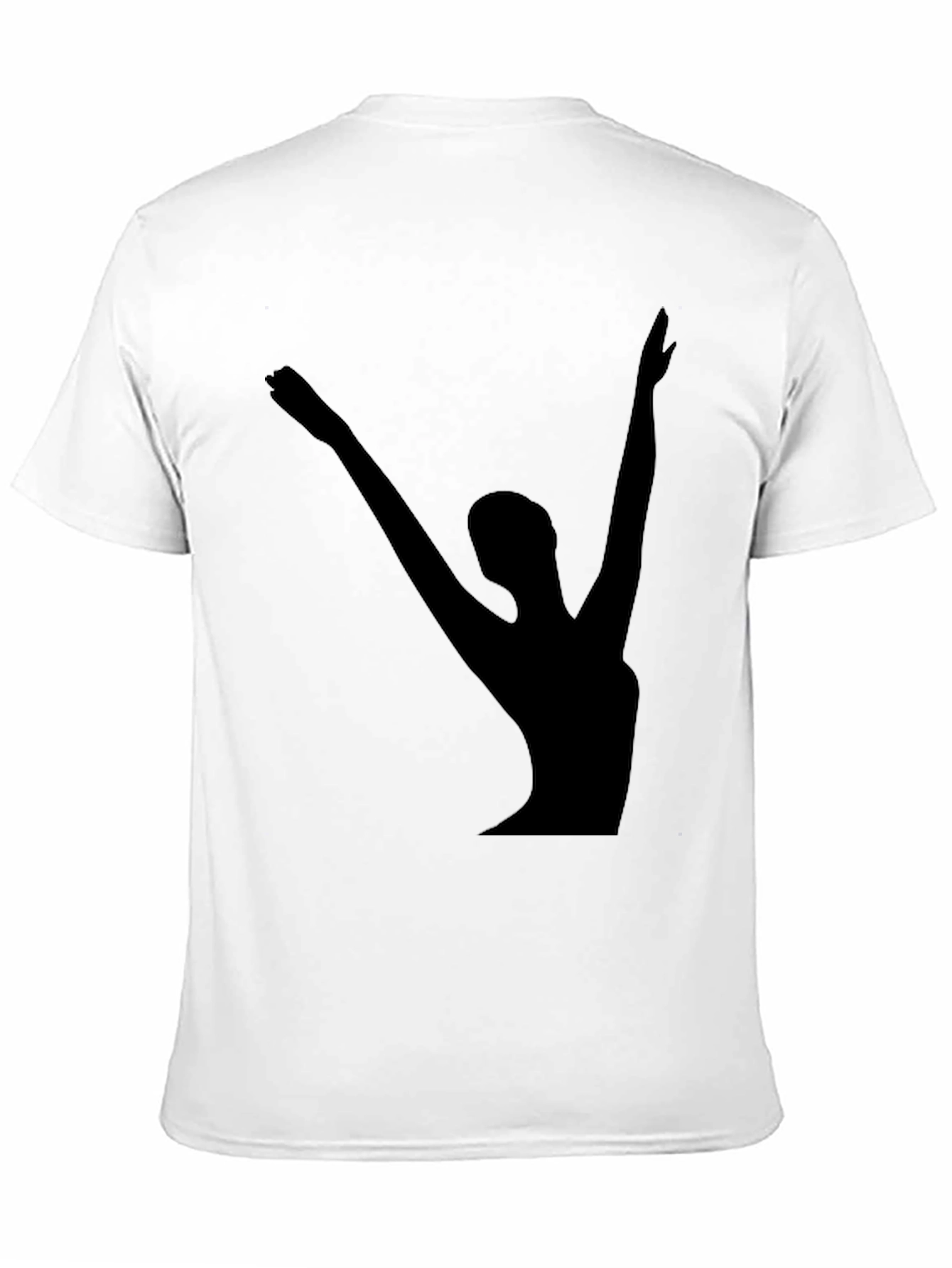 Black Silhouette Dancer Graphic Tee - Classic Black Cotton T-Shirt view 11